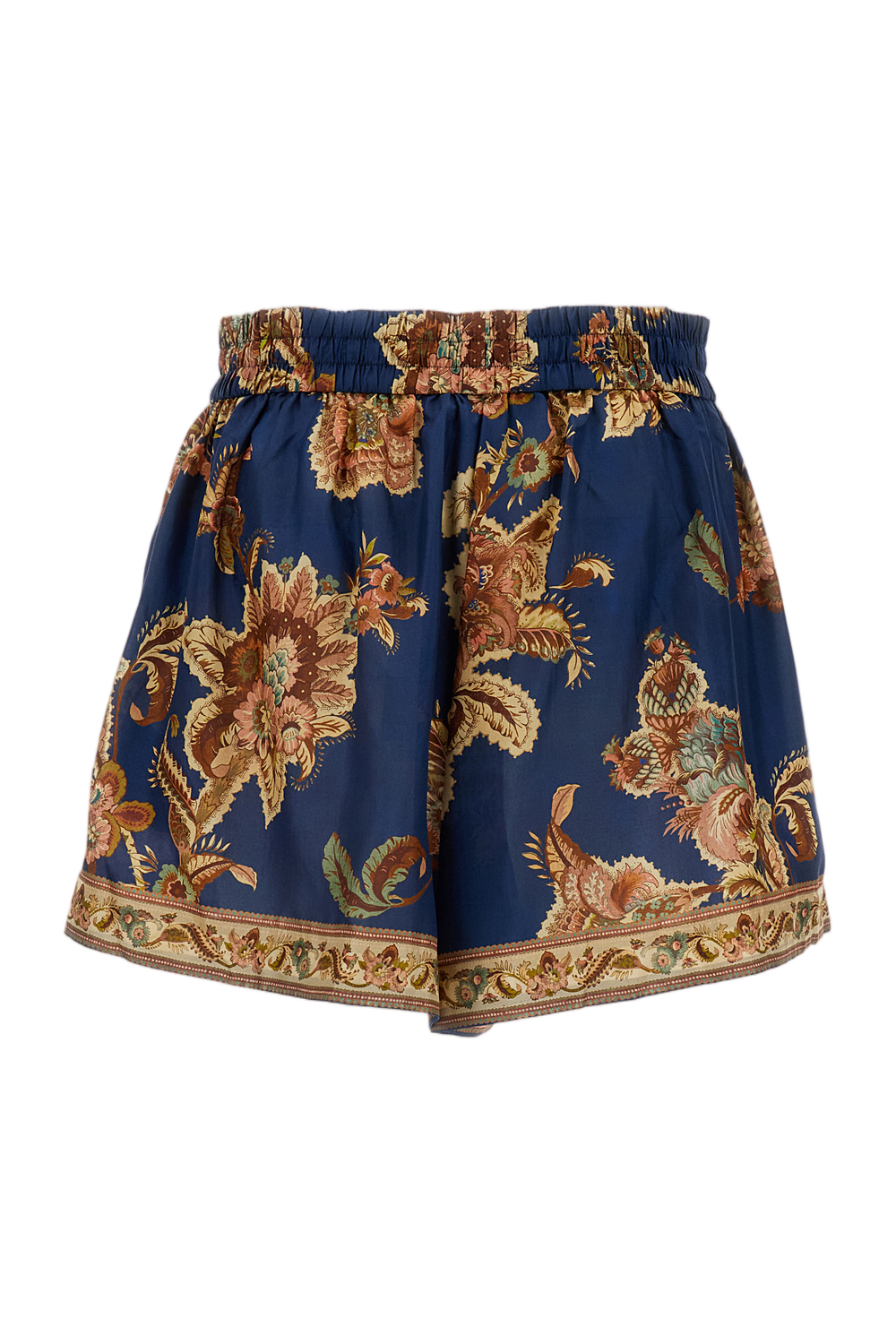 Multicolor Aster Relaxed Silk Shorts