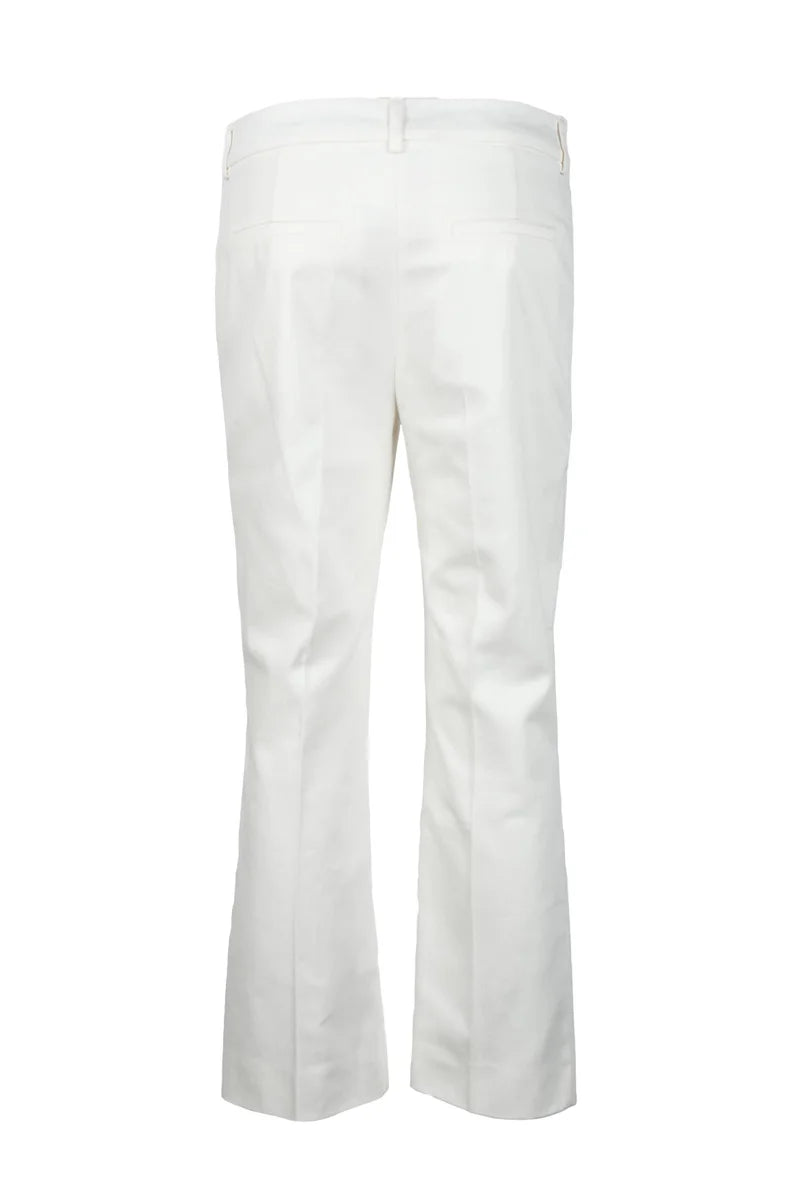 Tailored Cropped Trousers with Flared Hem