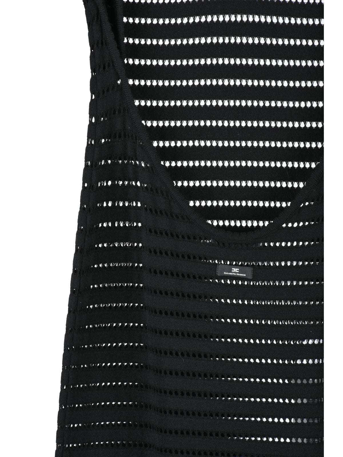 Black Viscose Polyester Women Long Stretch Knit Dress