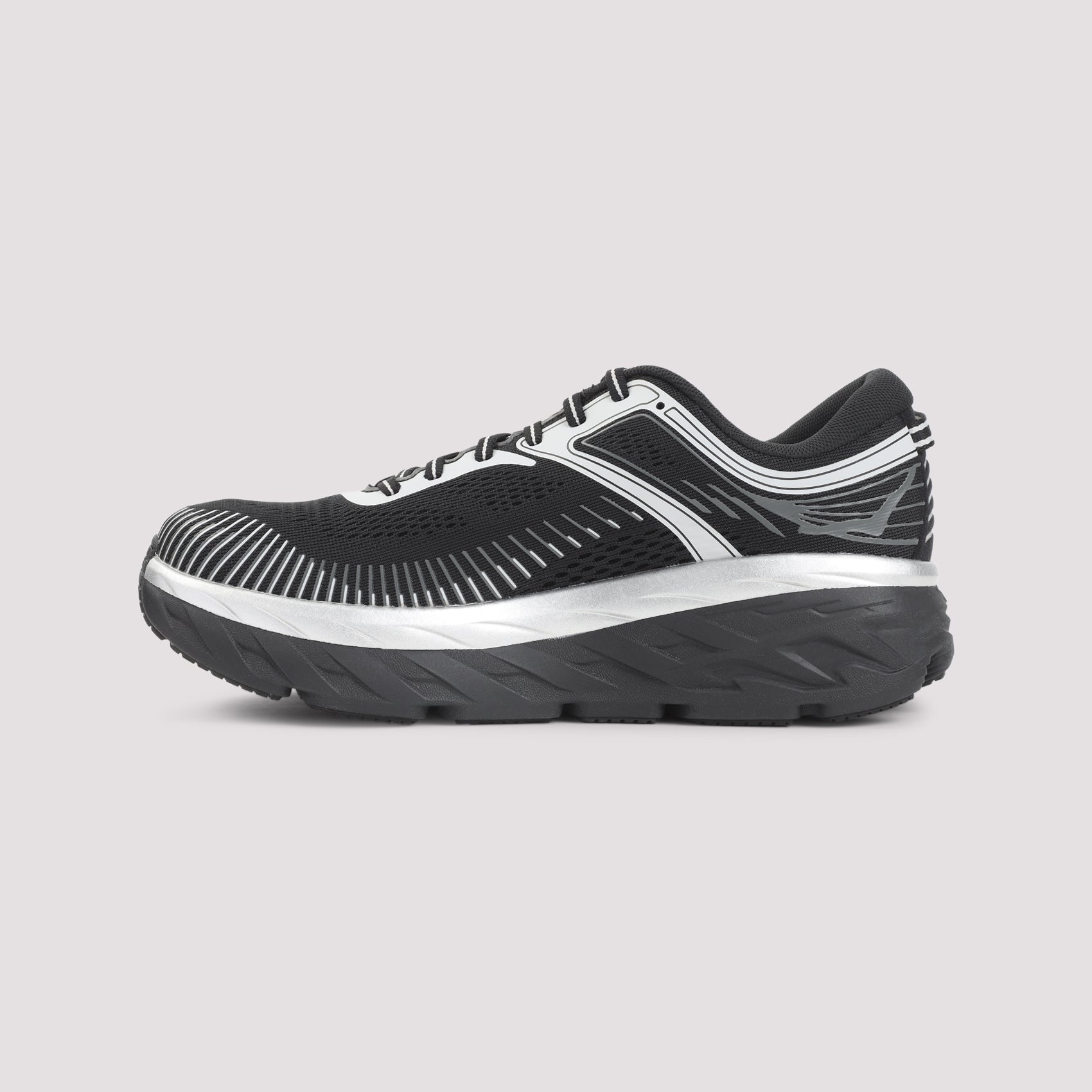 Sporty Sneakers with Textured Sole and Iconic Hoka Branding
