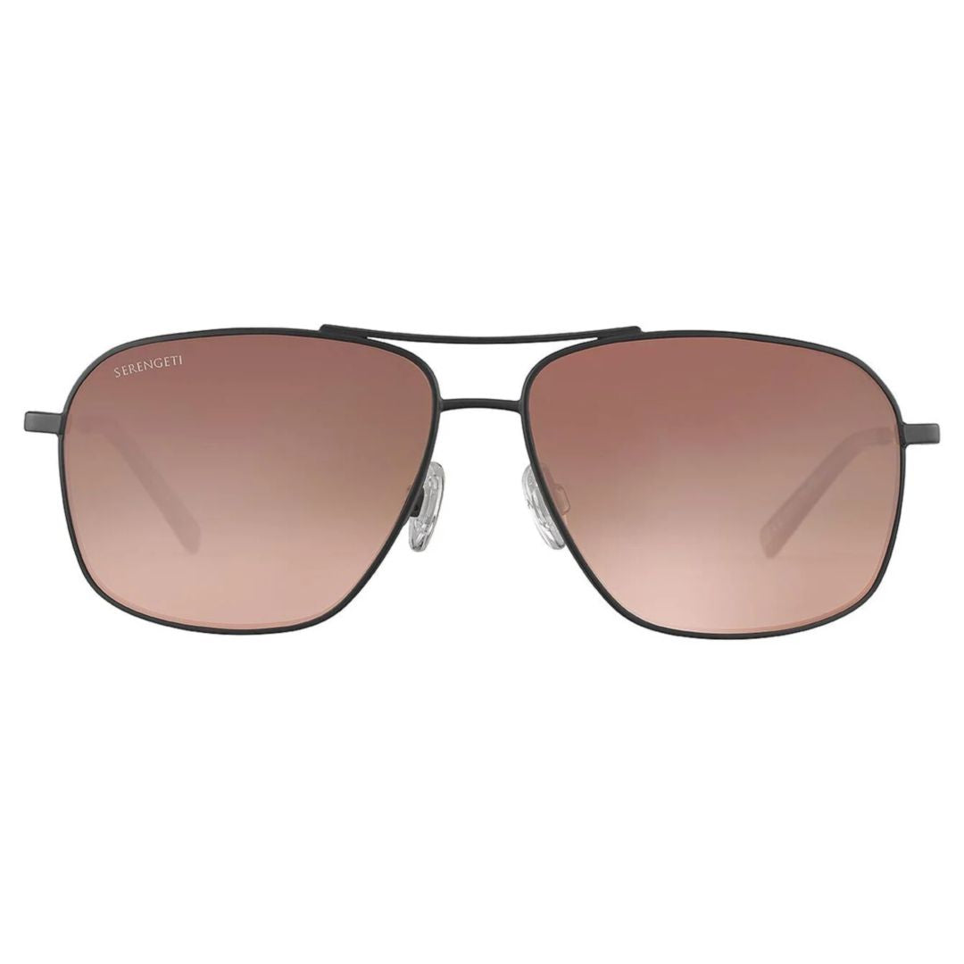 Dorwinn Rectangular Gradient Brown-Tint Sunglasses with Double Bridge Design