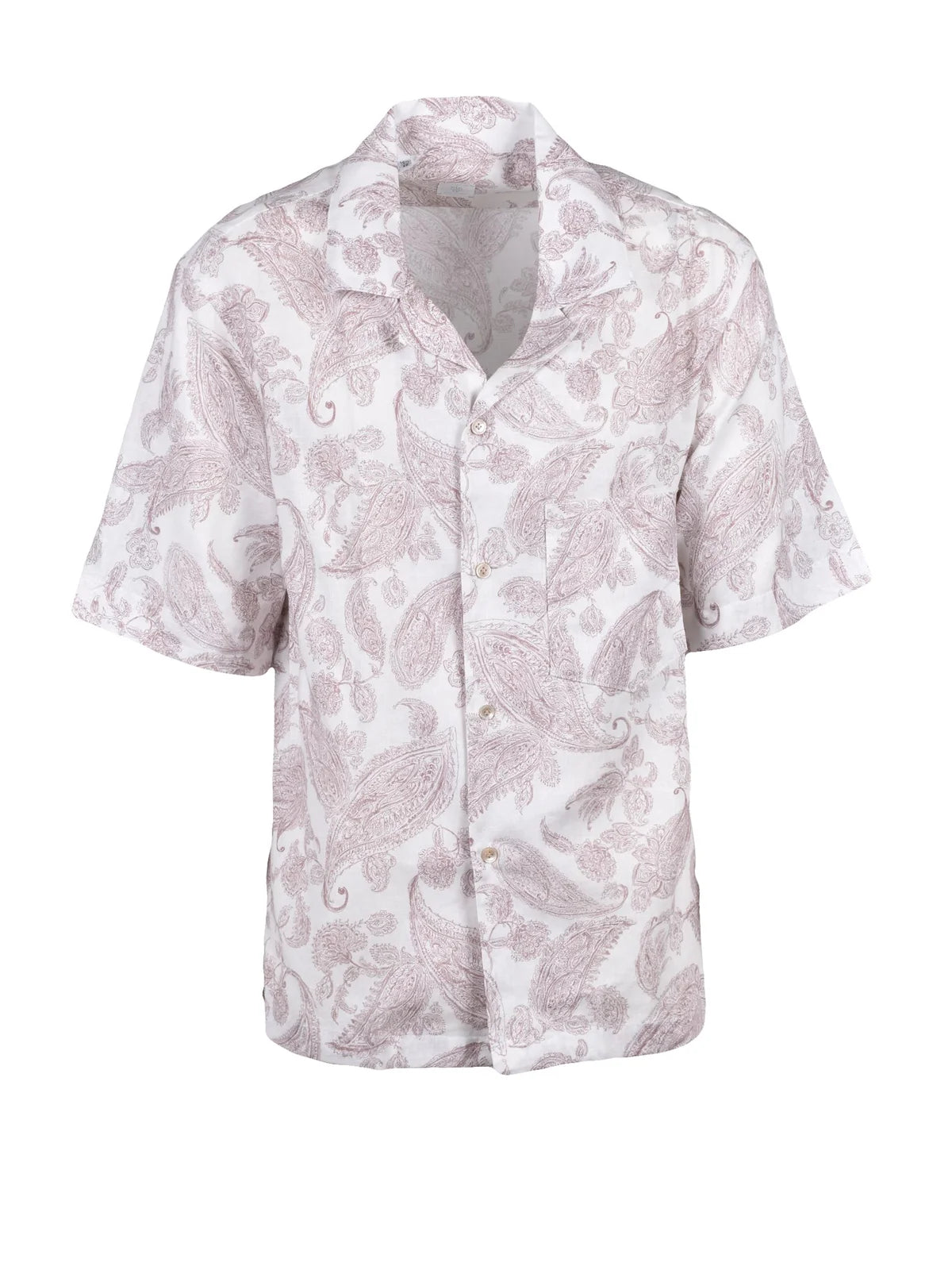 White Pink Linen Cotton Shirt