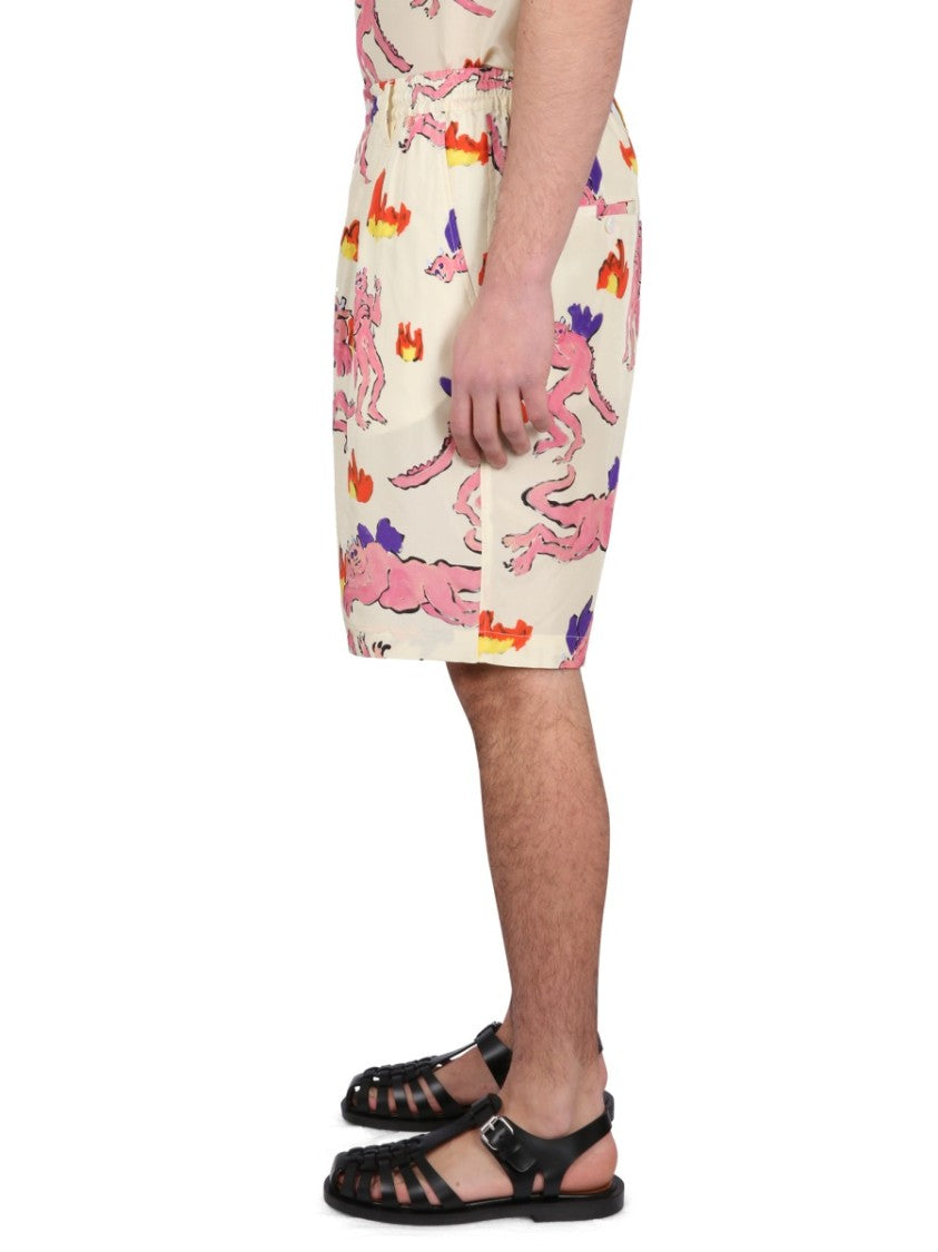 Playful Print Bermuda Shorts