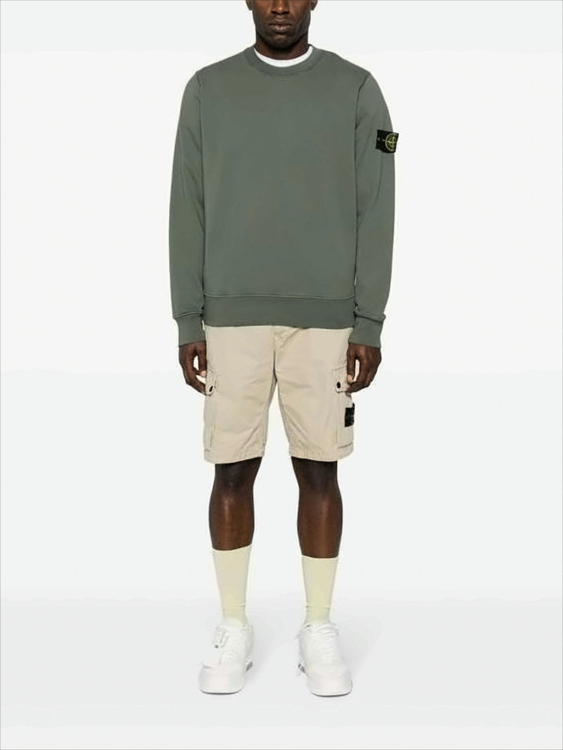 Muted Green Long-Sleeve Sweatshirt