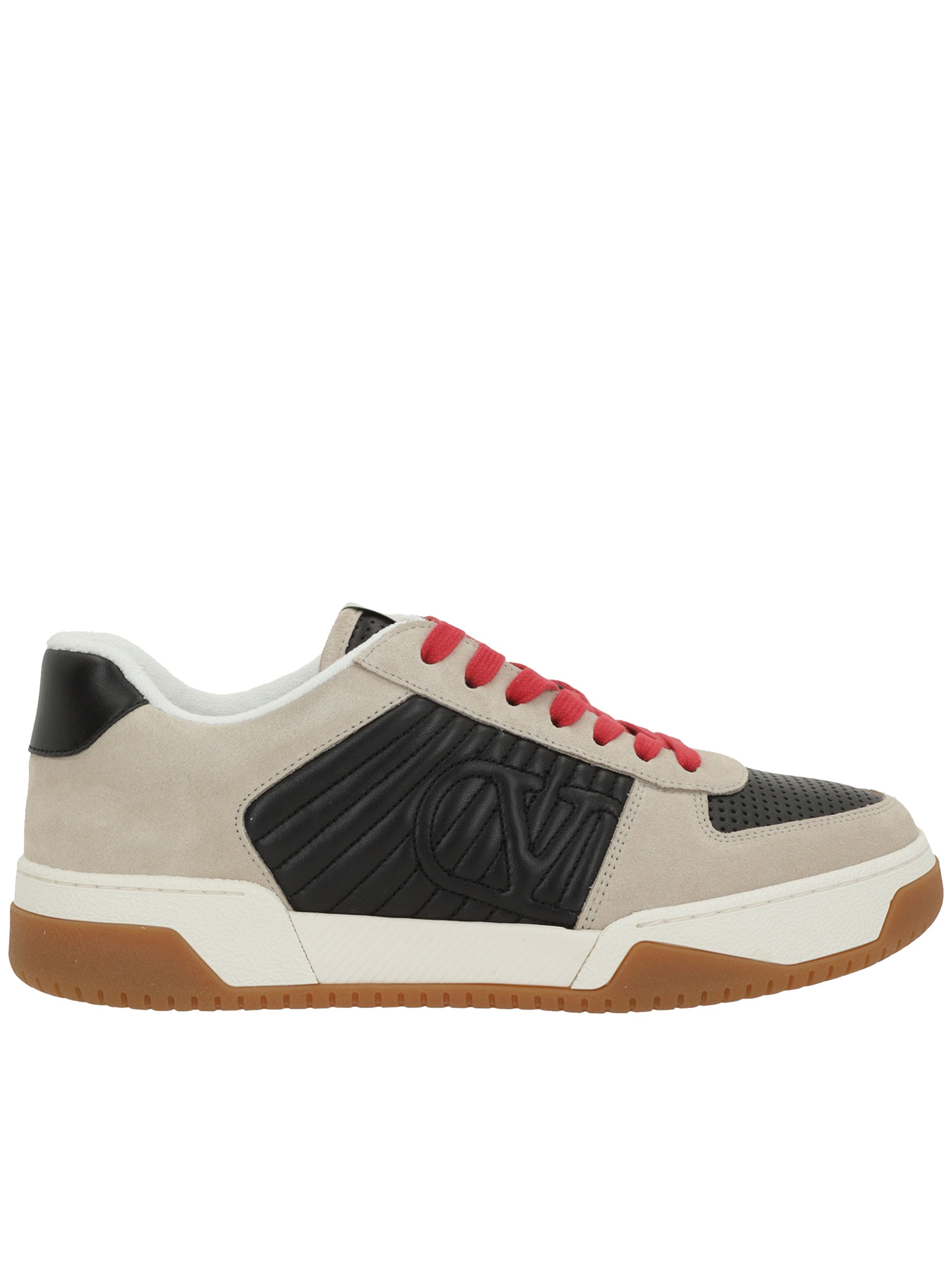 Neutral Sneakers Beige Suede Mixed Sneakers