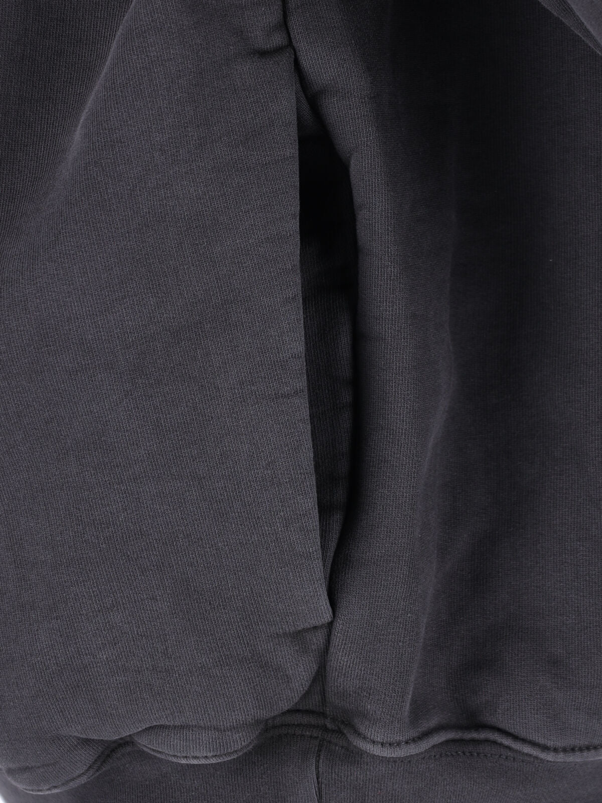 Charcoal Arched Logo Cotton Hooded Sweatshirt