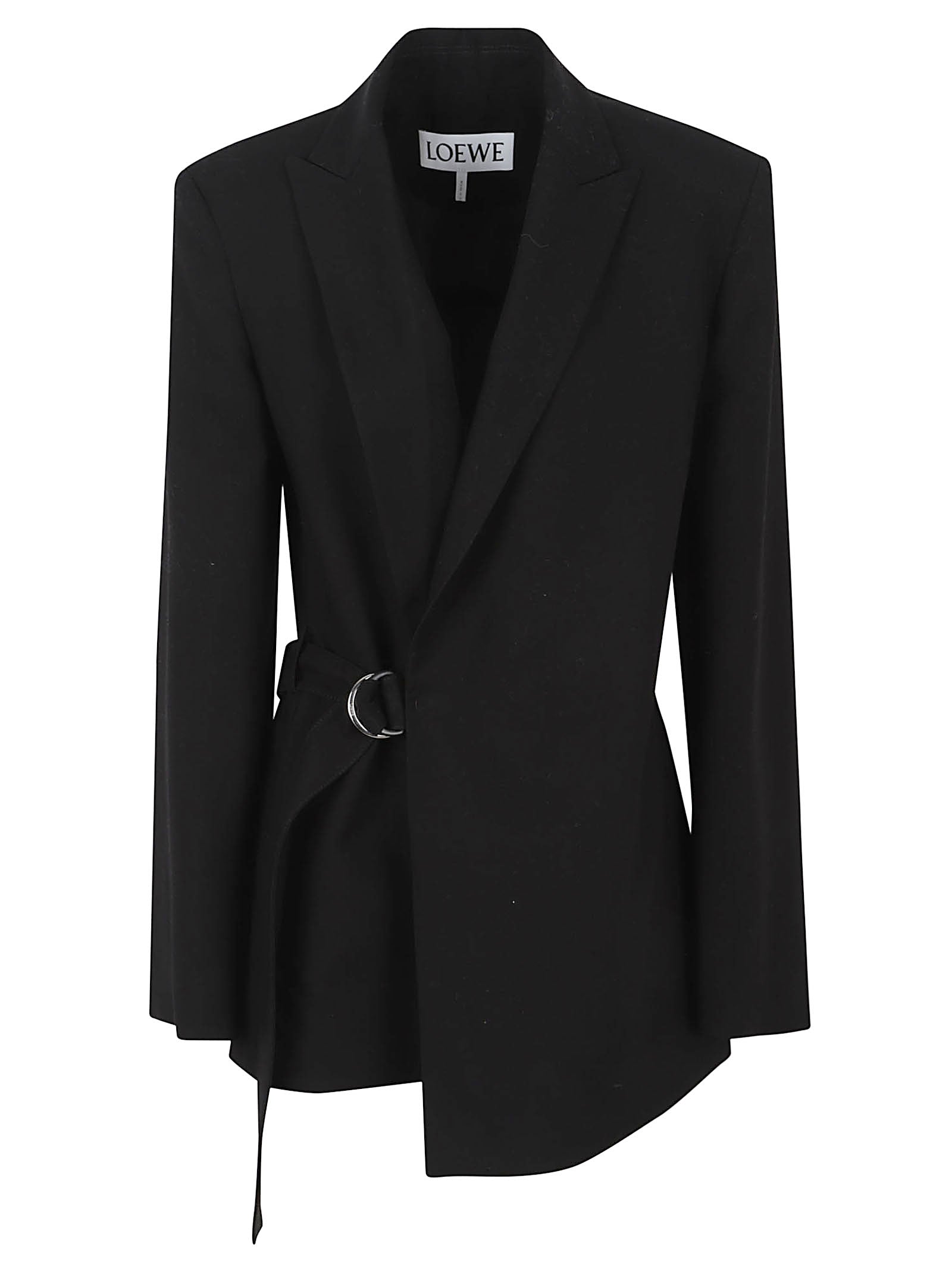 Fluid Wool Jacket With Wrap-Front Drape