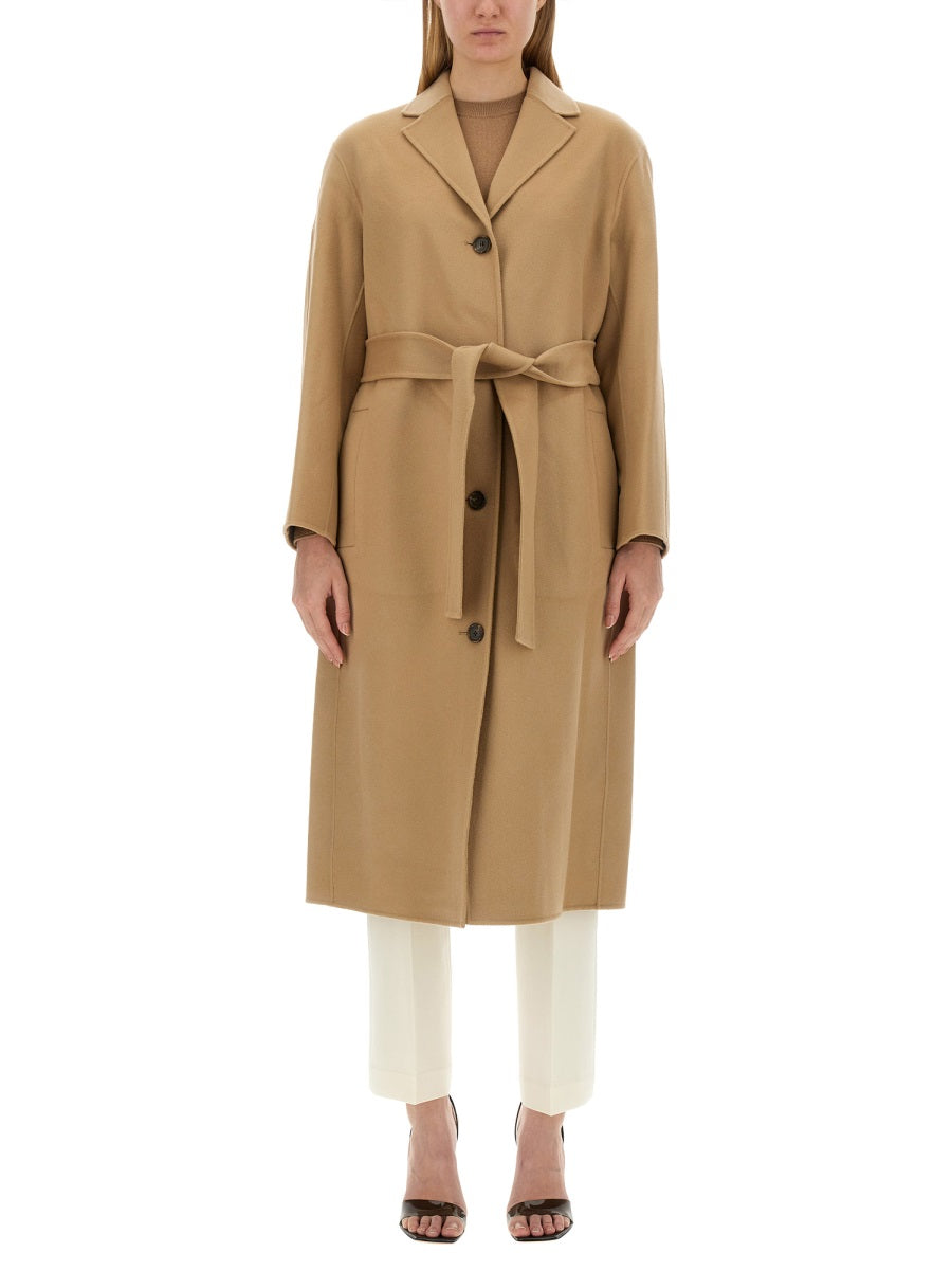 Belted Wool and Cashmere Blend Coat