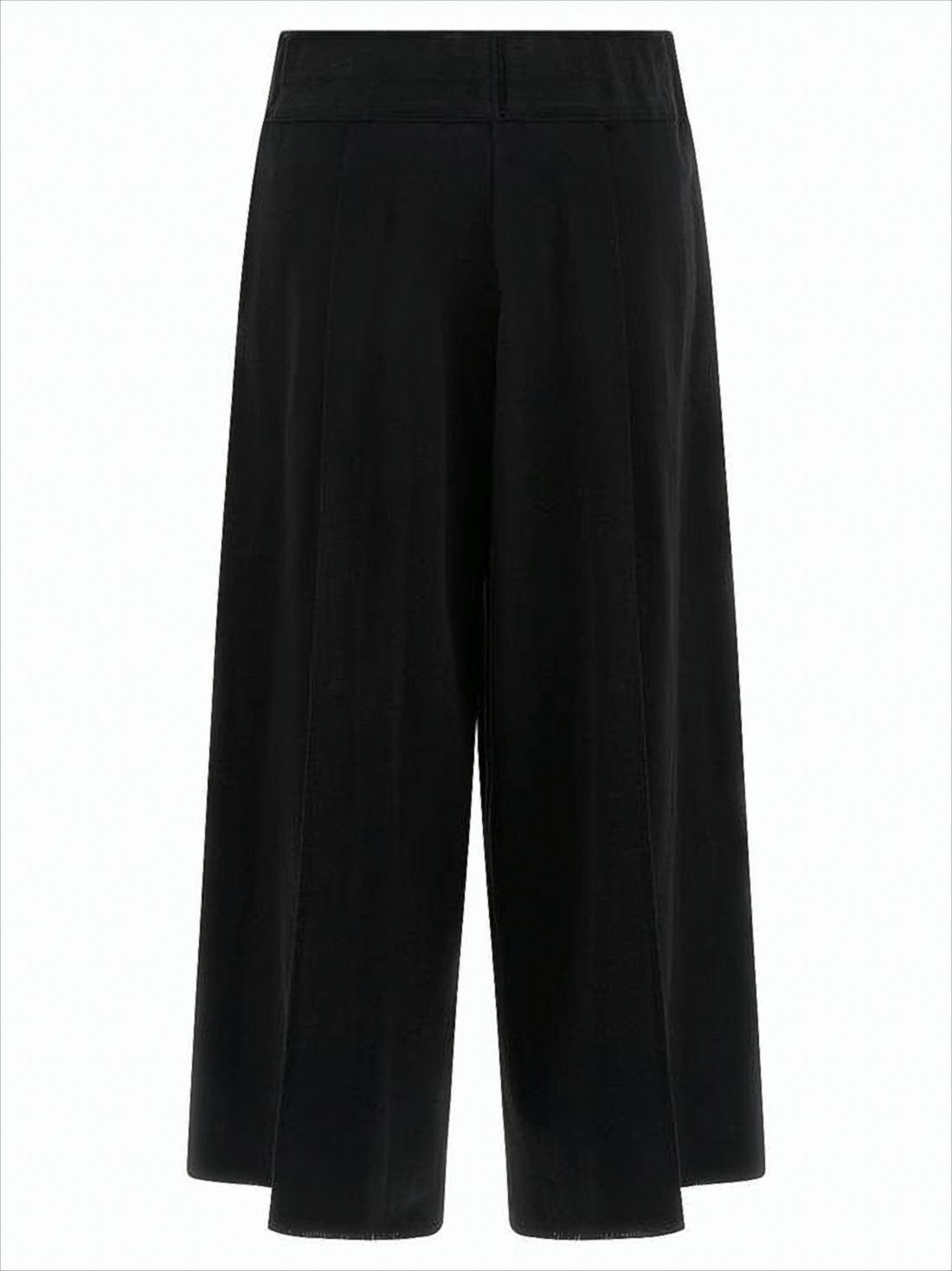 Black Wide-Leg Pants with High Waist