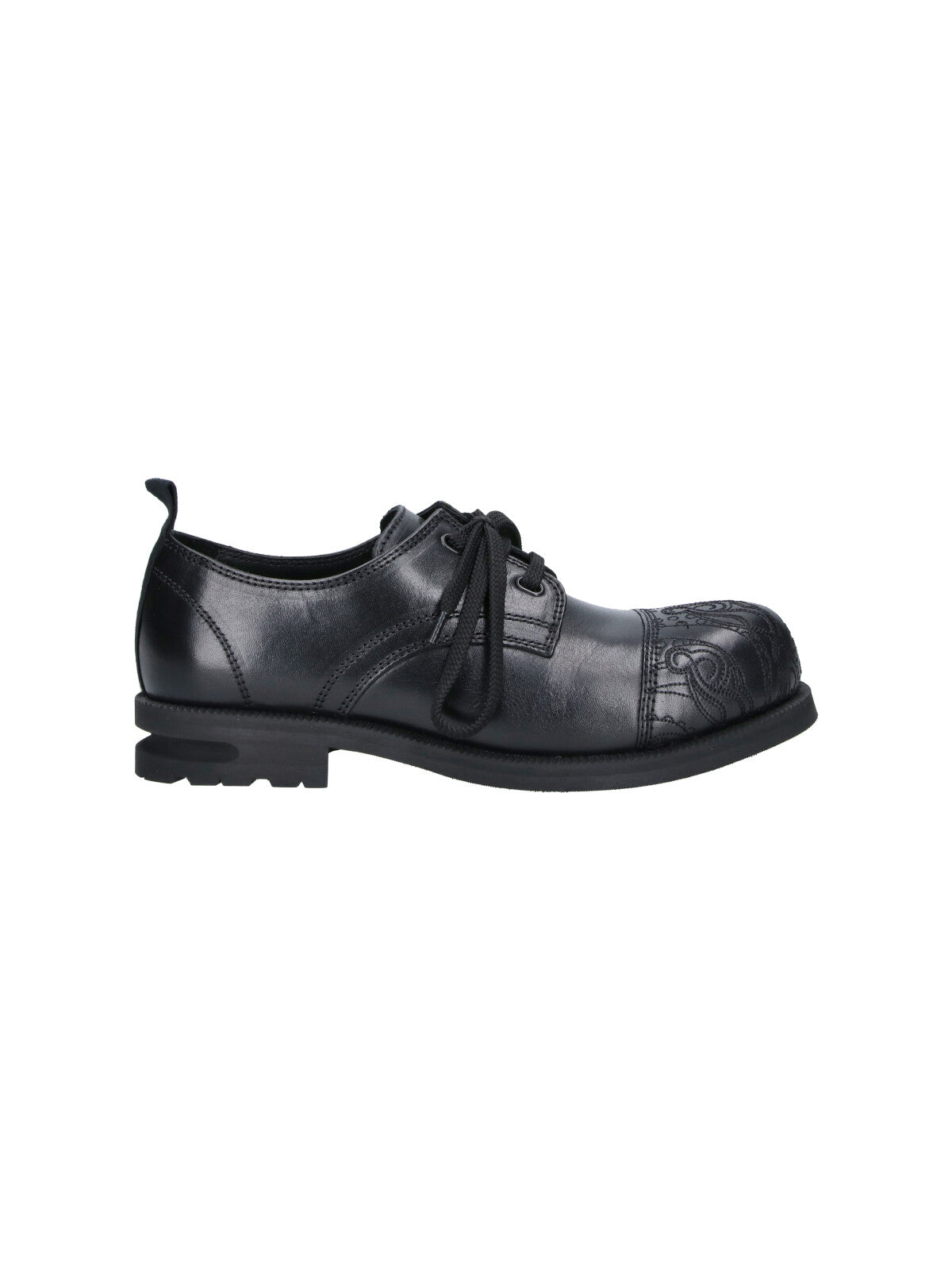 Black Black Atro Leather Derby Shoes