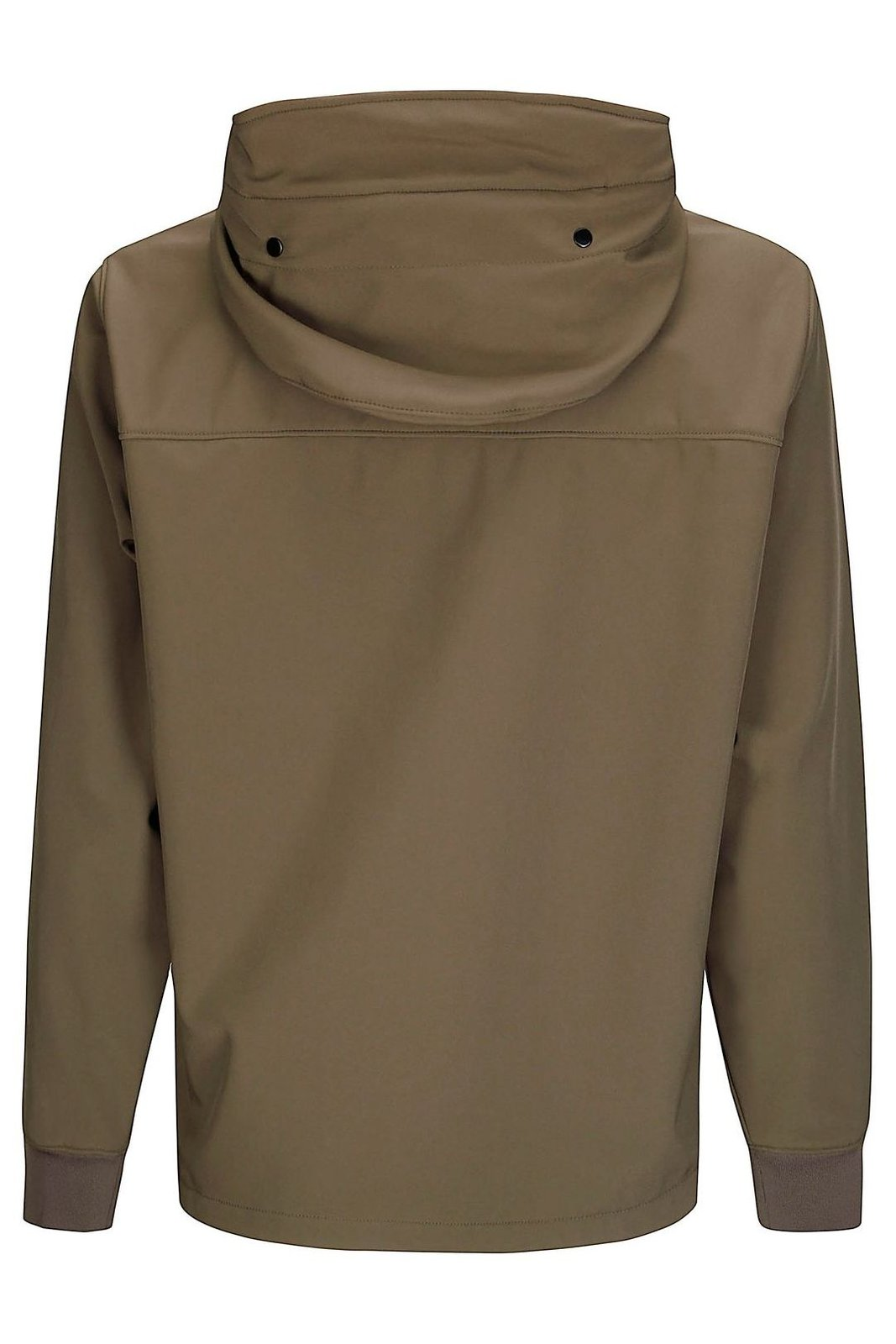 Minimalist Brown Jacket with Front Zipper and Hood