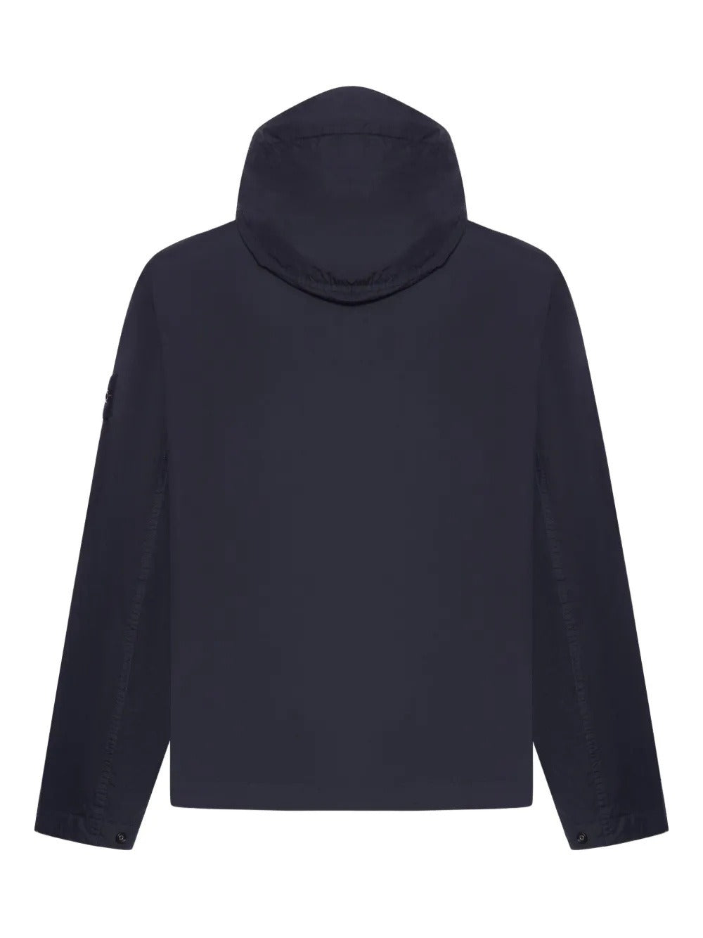 Hooded Black Jacket with Front Zipper