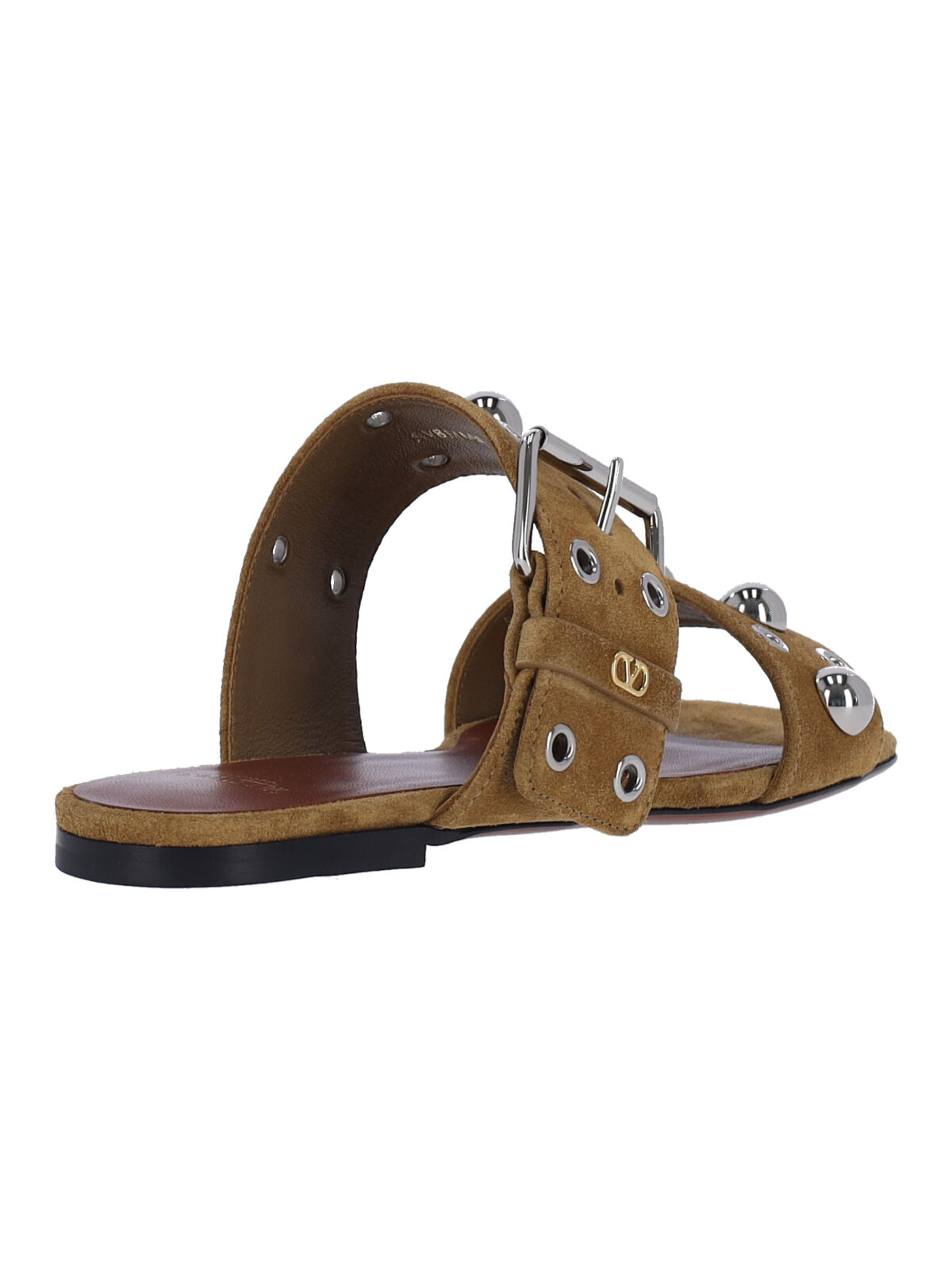 Beige Nellcôte Suede Studded Sandals