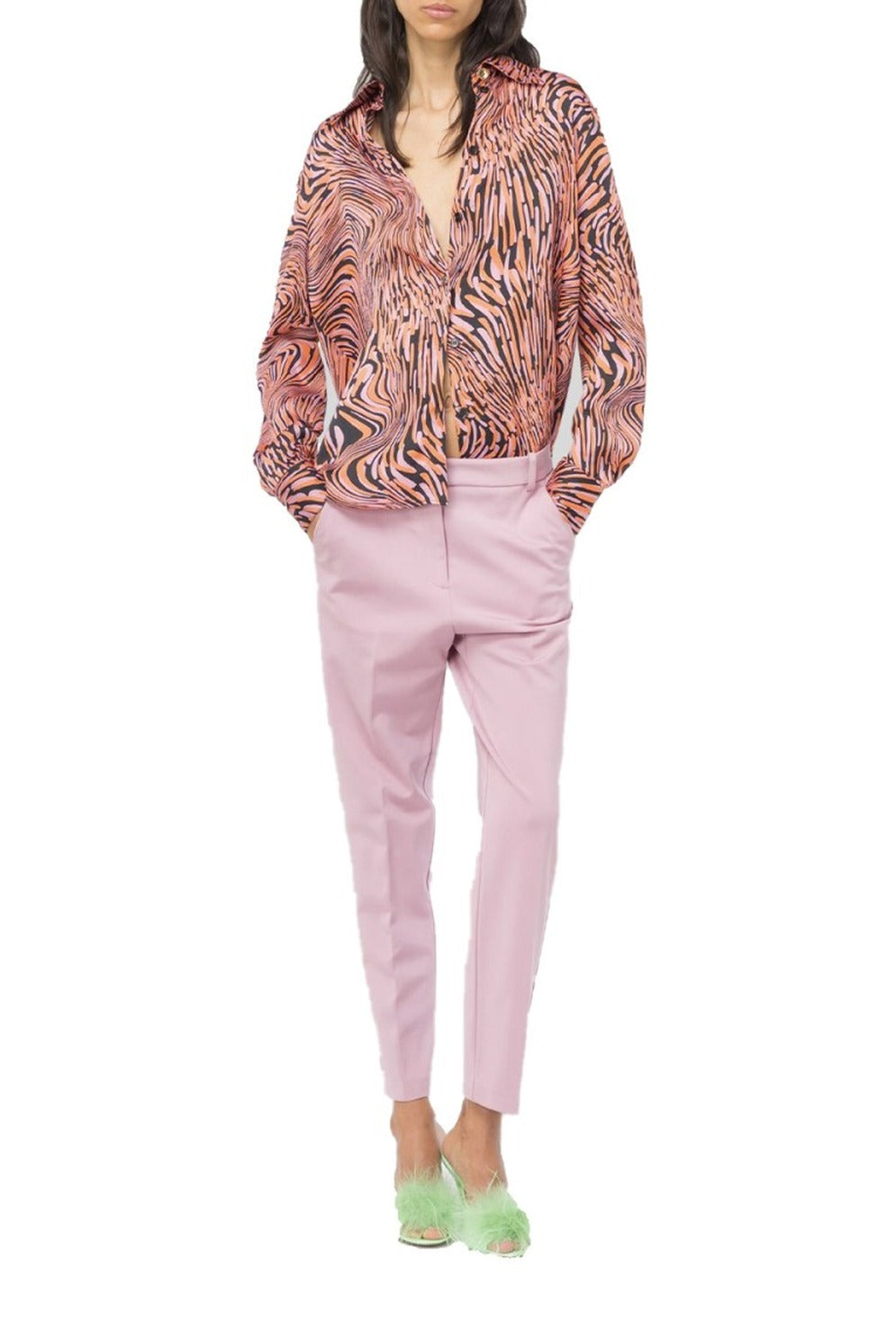 Tailored Trousers With Viscose Blend And Fit