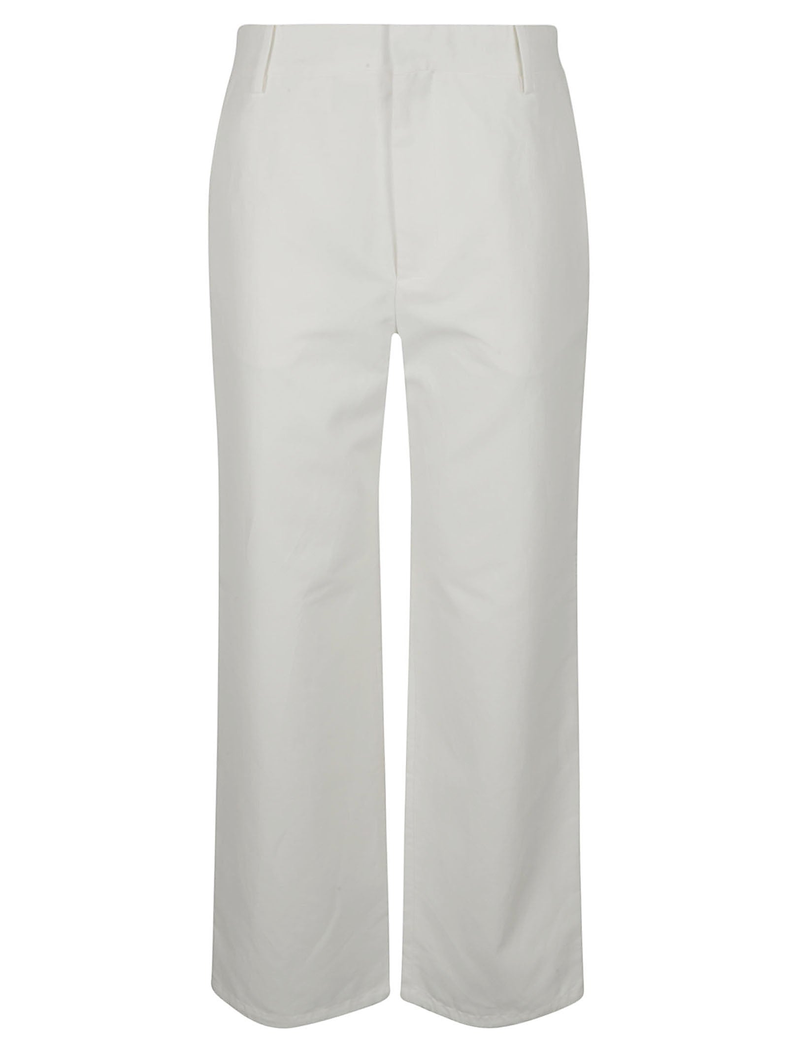 Tailored White Trousers with Design