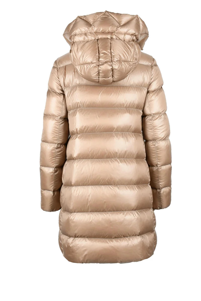 Long Puffer Jacket - Beige