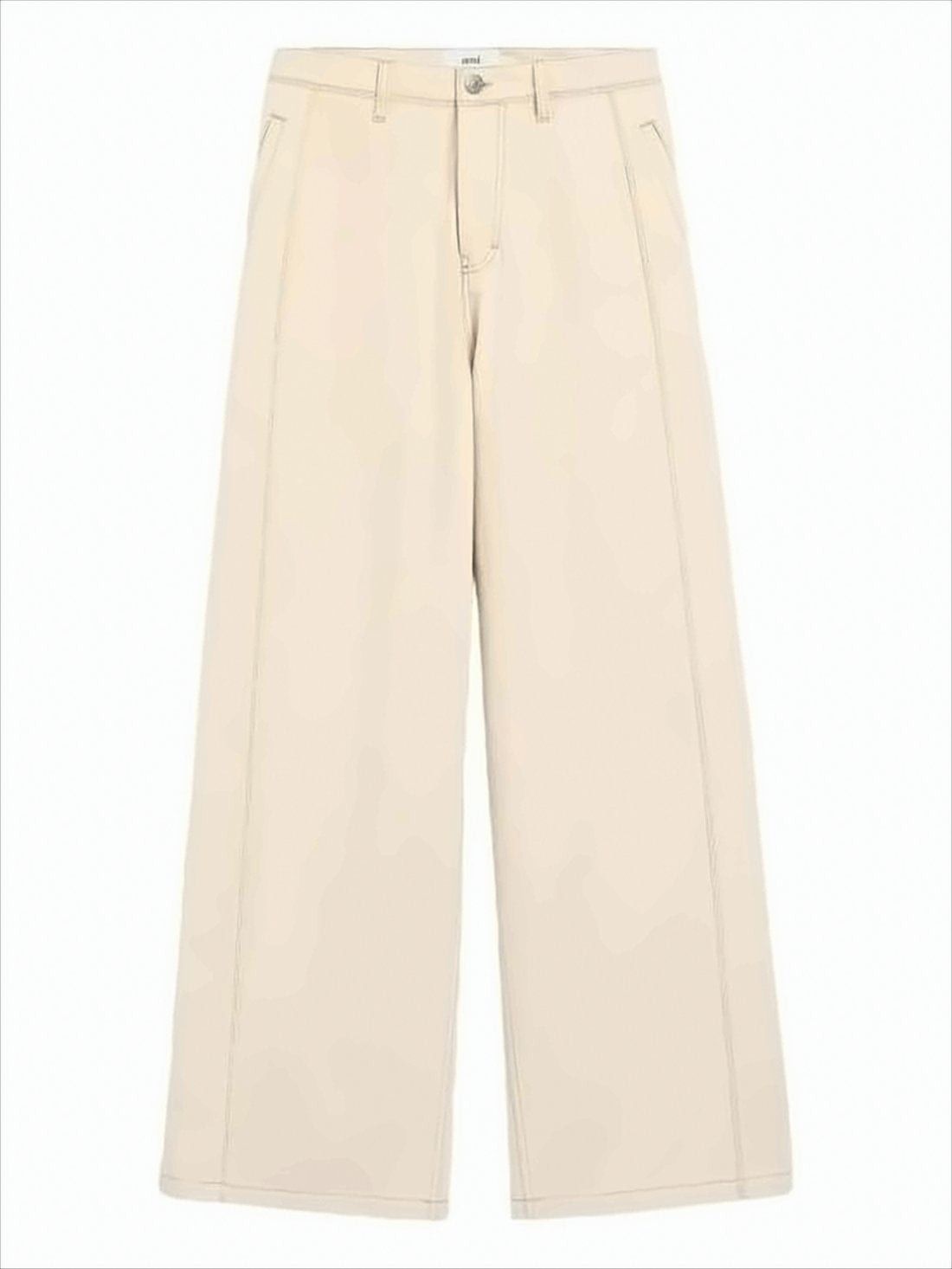 High-Waisted Wide-Leg Denim Pants