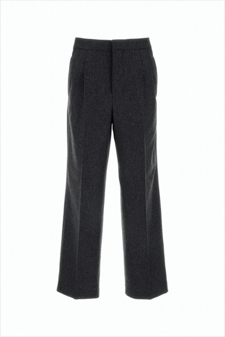 Refined Wool Suit Pants With Tailored Straight-Leg Cut