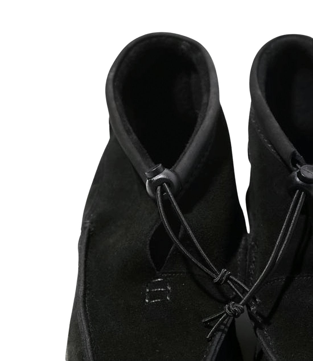 Moccasin-Style Black Suede Loafers with Rubber Sole