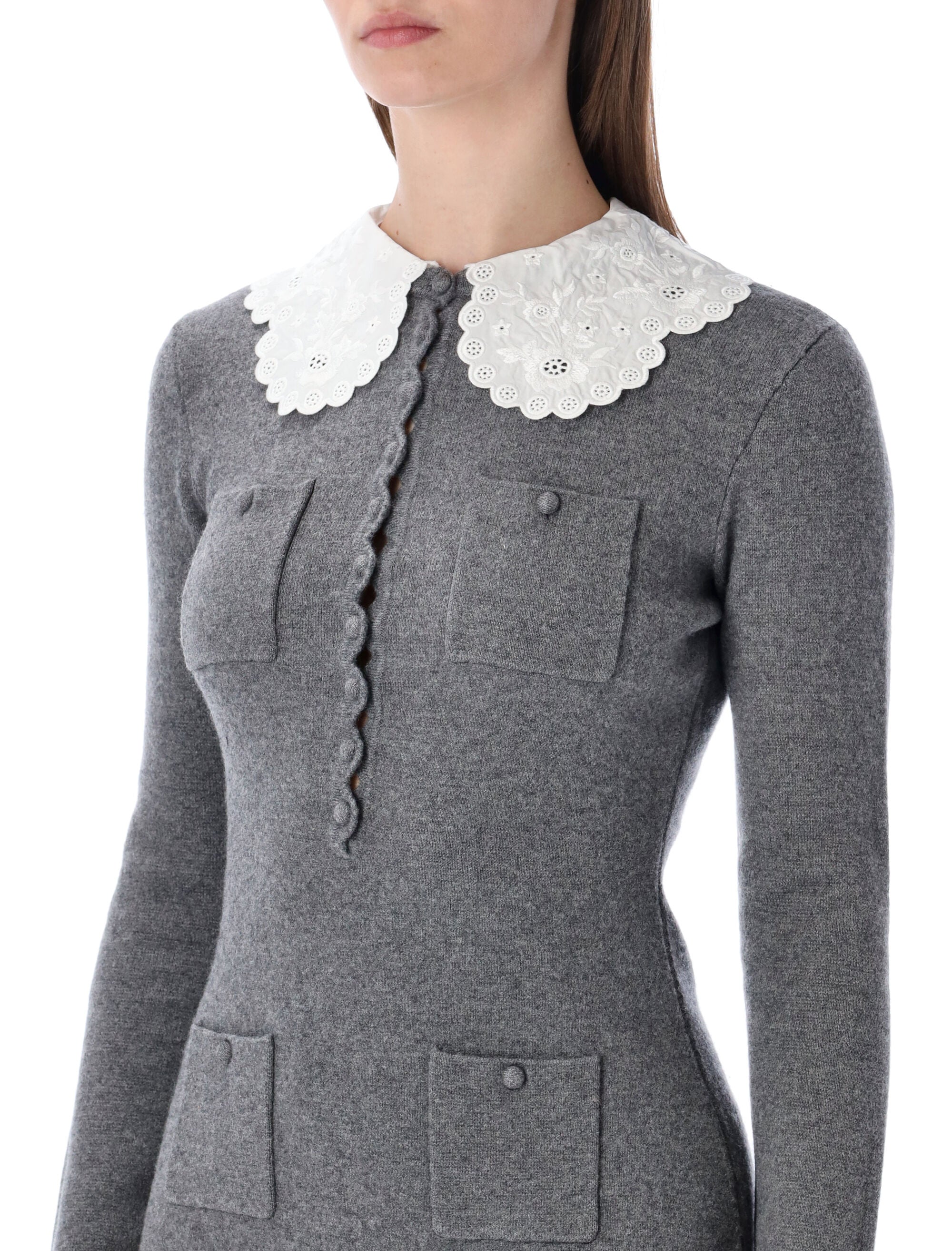 Grey Knit Mini Dress