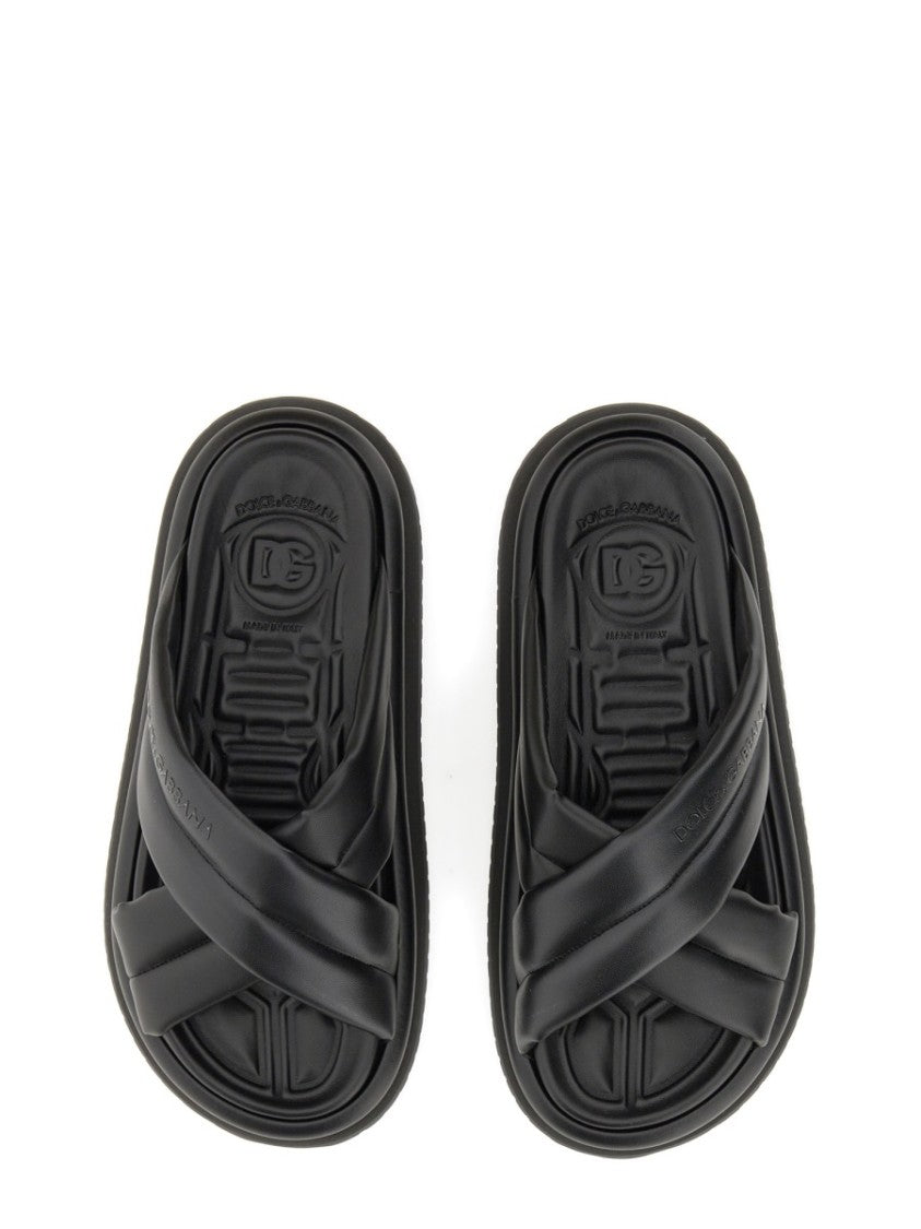 Nappa Effect Fabric Sandal