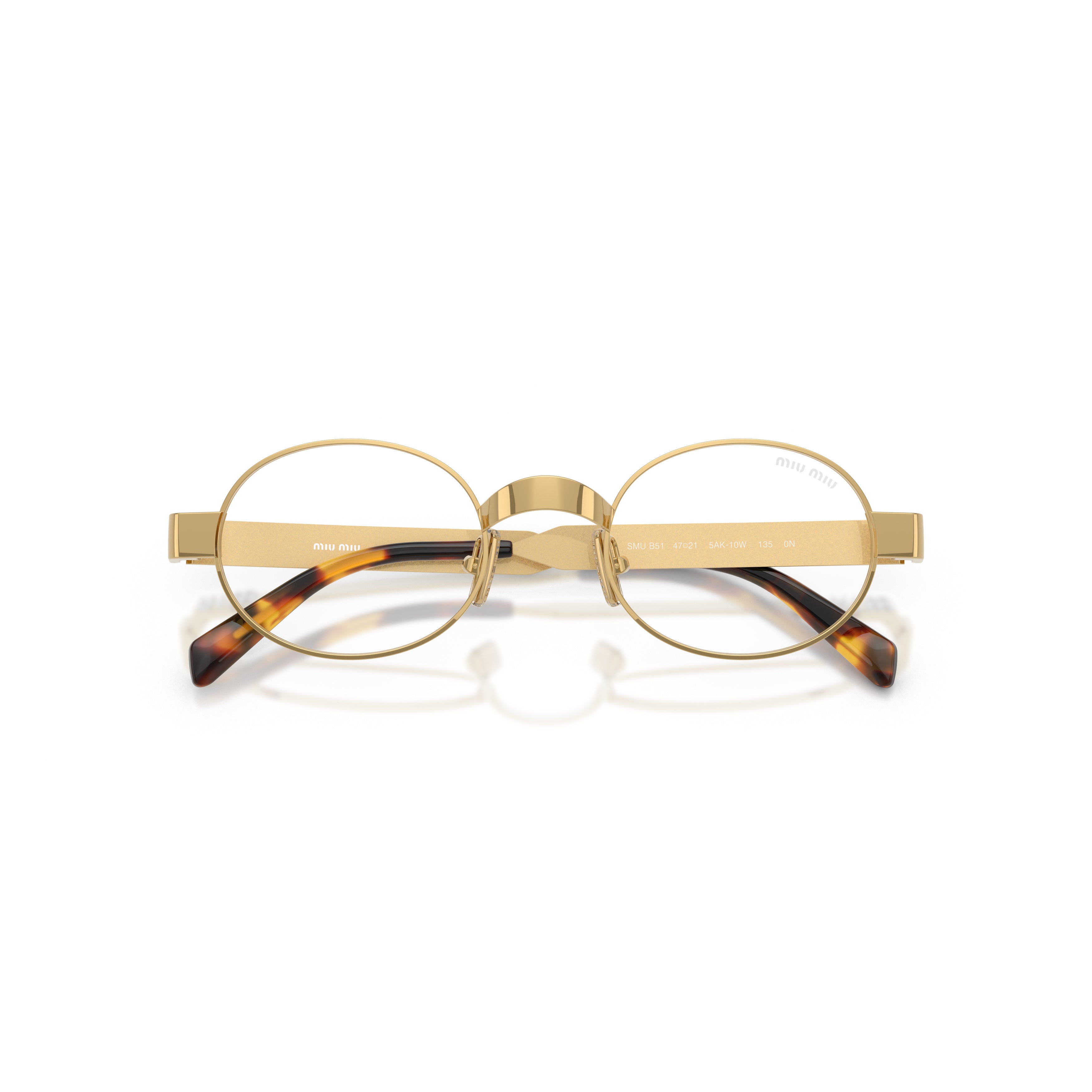 Oval Metal Sunglasses with Tortoiseshell Tips