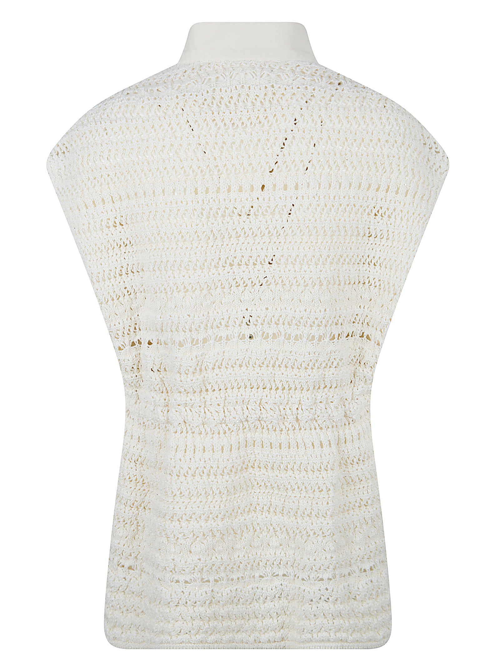 Asymmetrical Cotton Gabardine Gilet