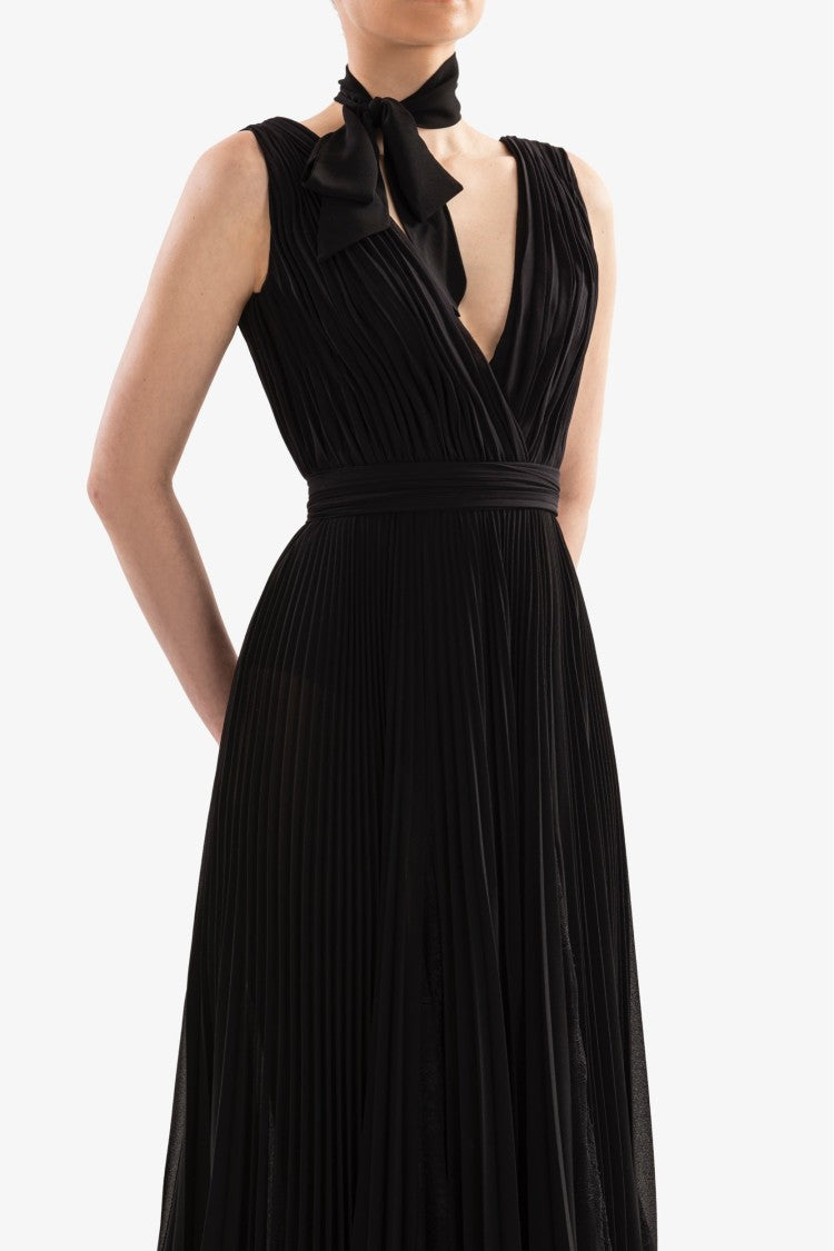 Pleated Dress With Lace
