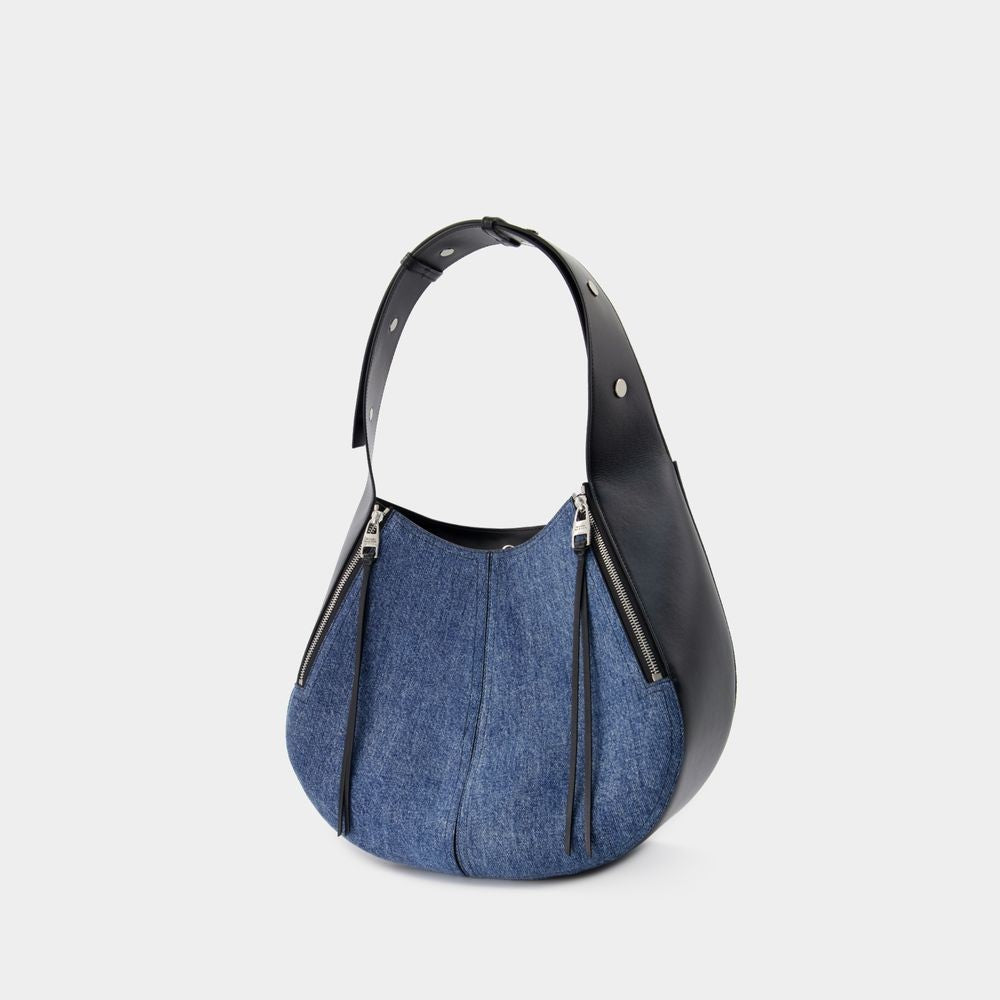The Skull Hobo Bag - Denim - Blue