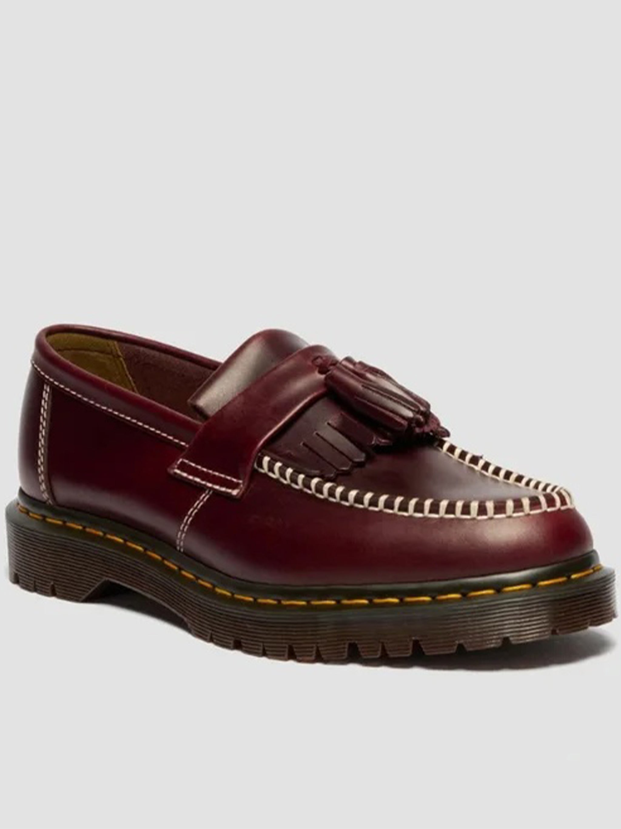Adrian Ben Polished Burgundy Tassel Loafers