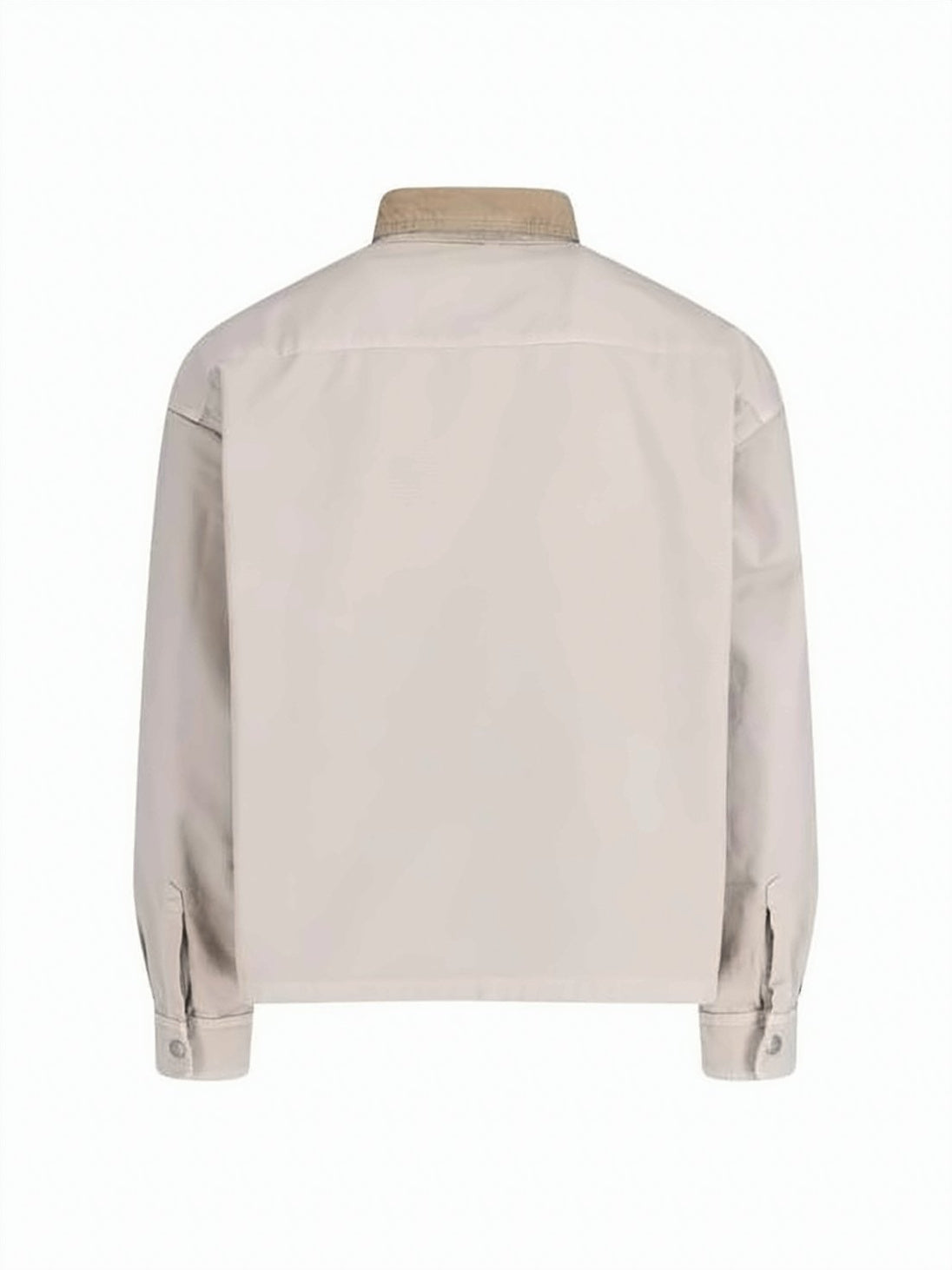 Neutrals Boxy Fit Corduroy Collar Shirt