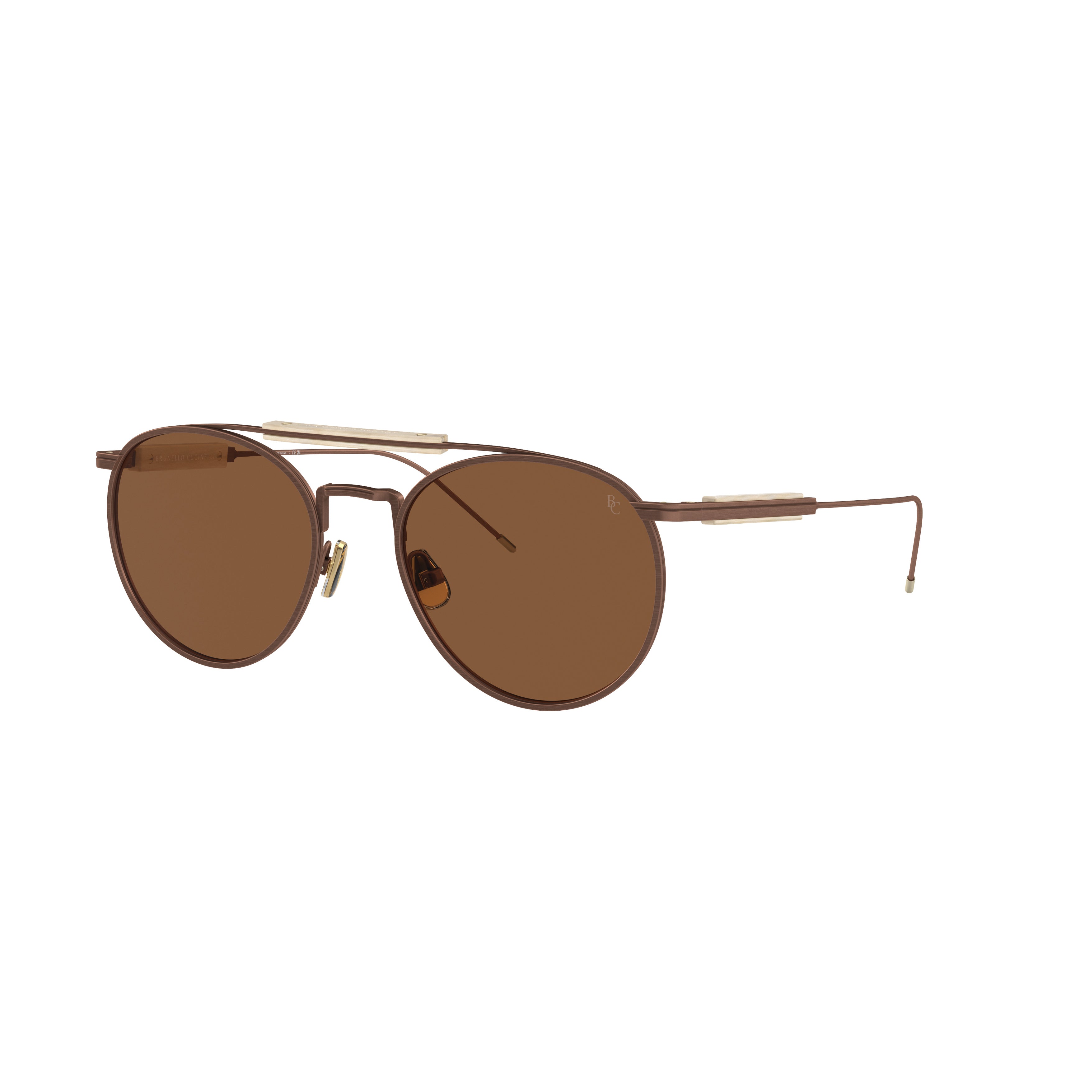 0bc2004st Titanium Frame Sunglasses with Double Bridge Design