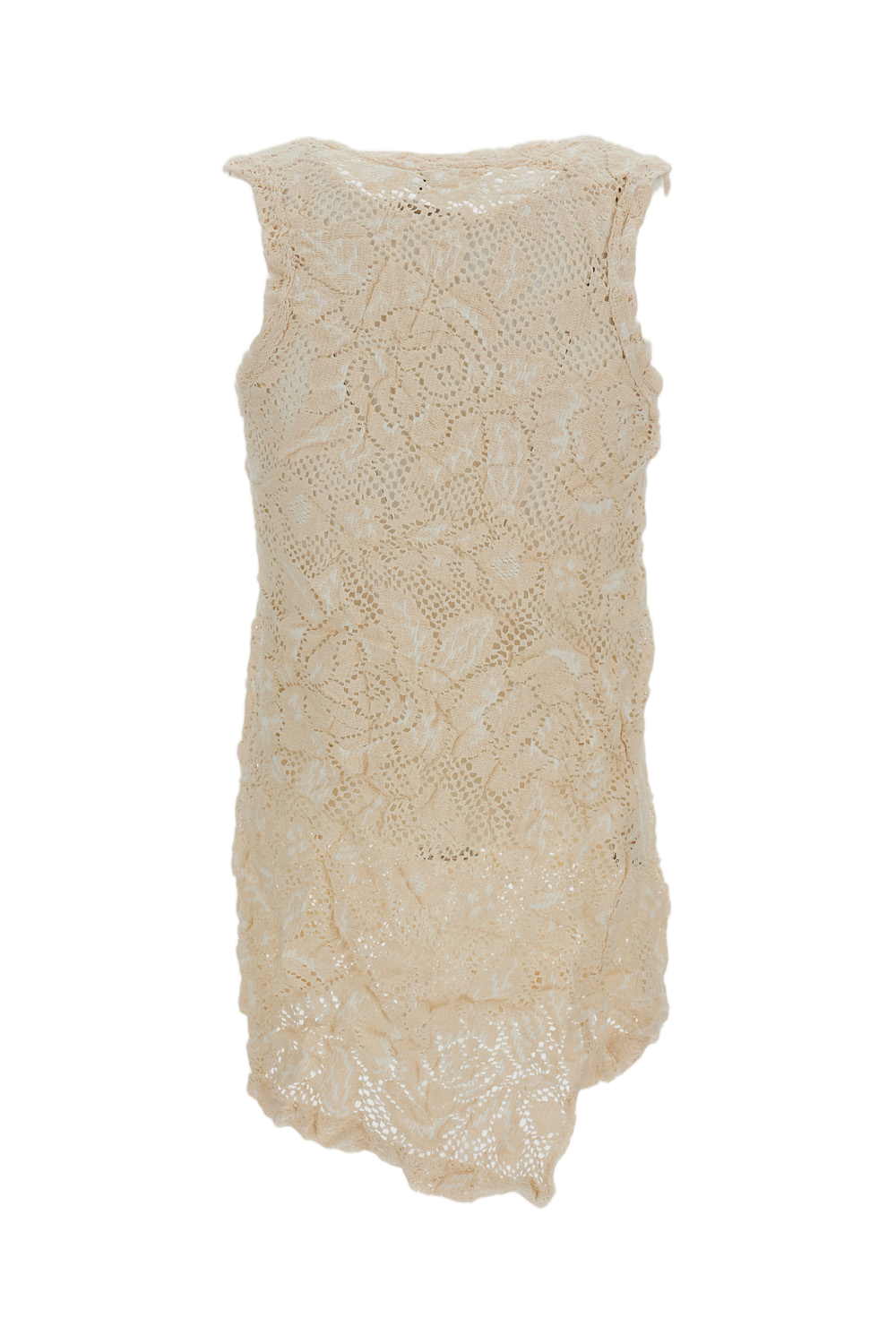 Shirred Floral Embroidered Structured Top