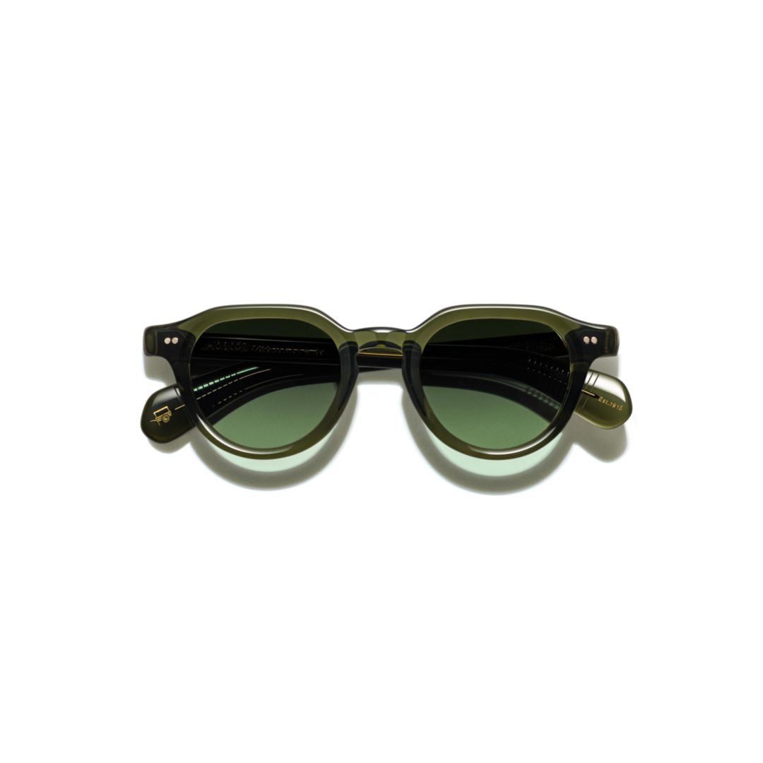 Or-Bai-S Baitsim Sun Glossy Black Round Frame Sunglasses