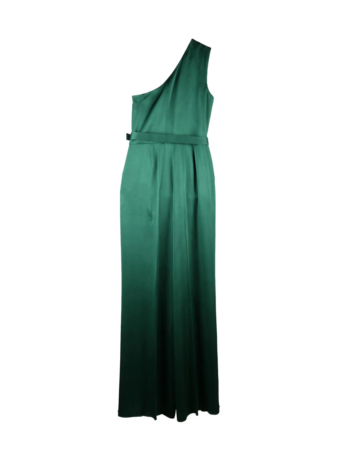 Green Gioire Acetate Viscose One-Shoulder Jumpsuit