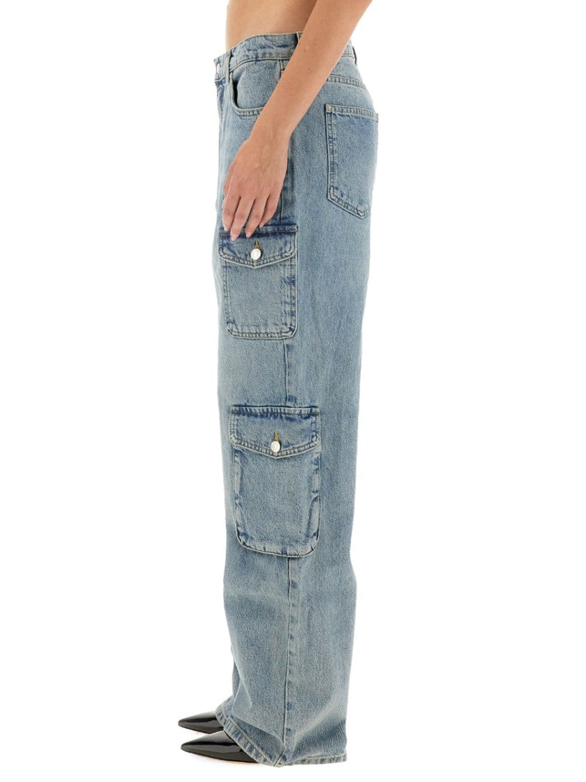 Cargo Pants With Vintage Light Wash