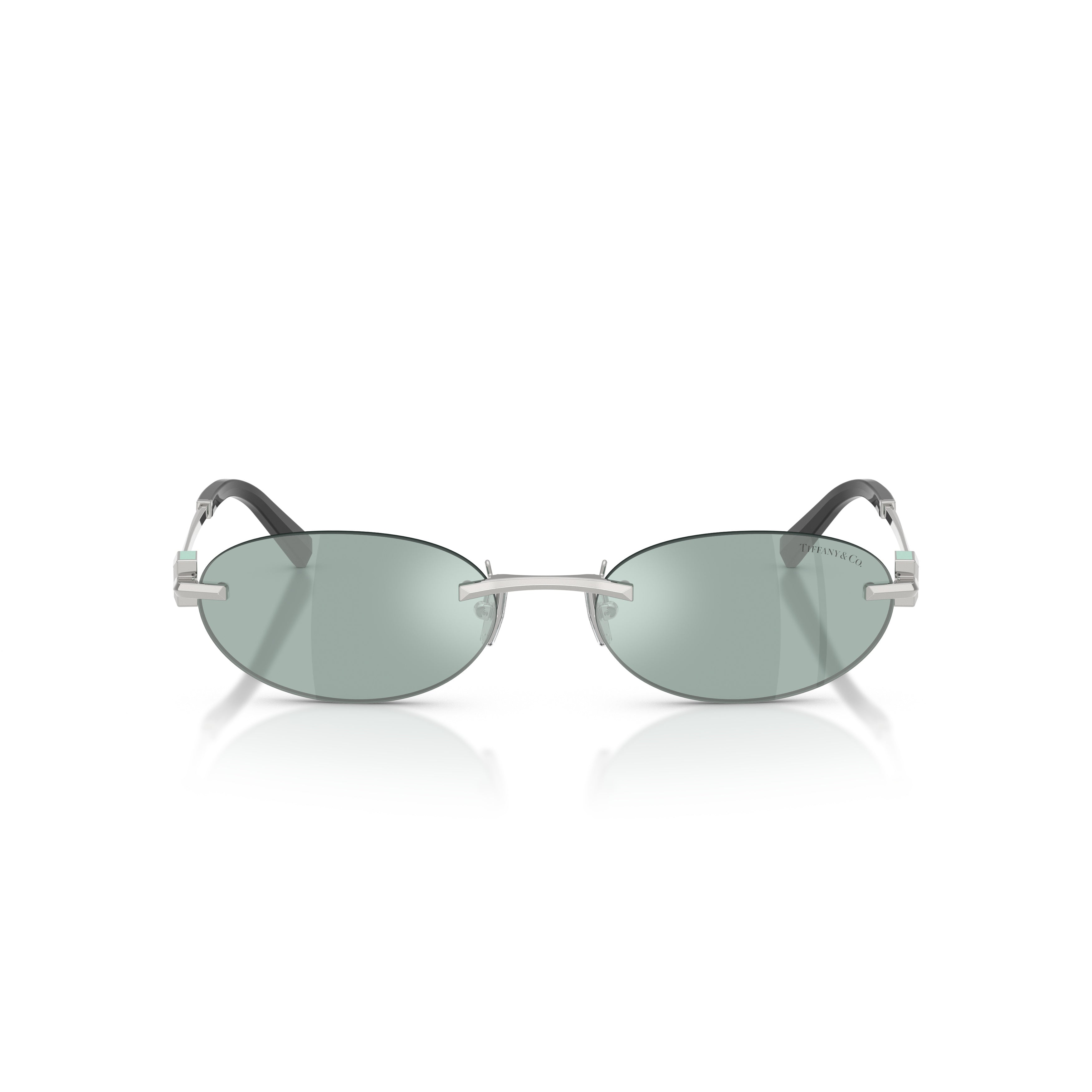 Oval Lens Sunglasses with Sleek Metal Frame