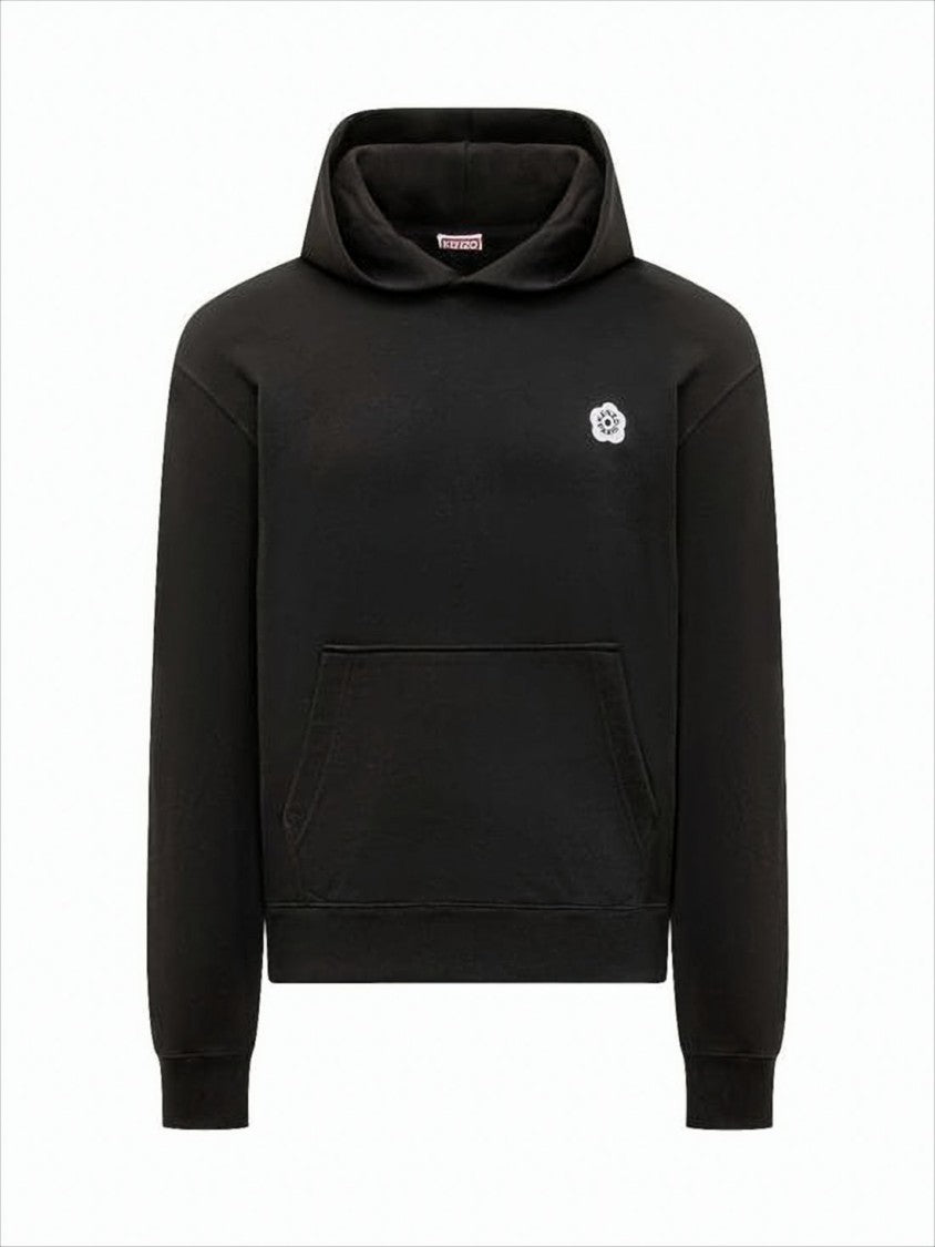 Black Hoodie with Spacious Front Pocket