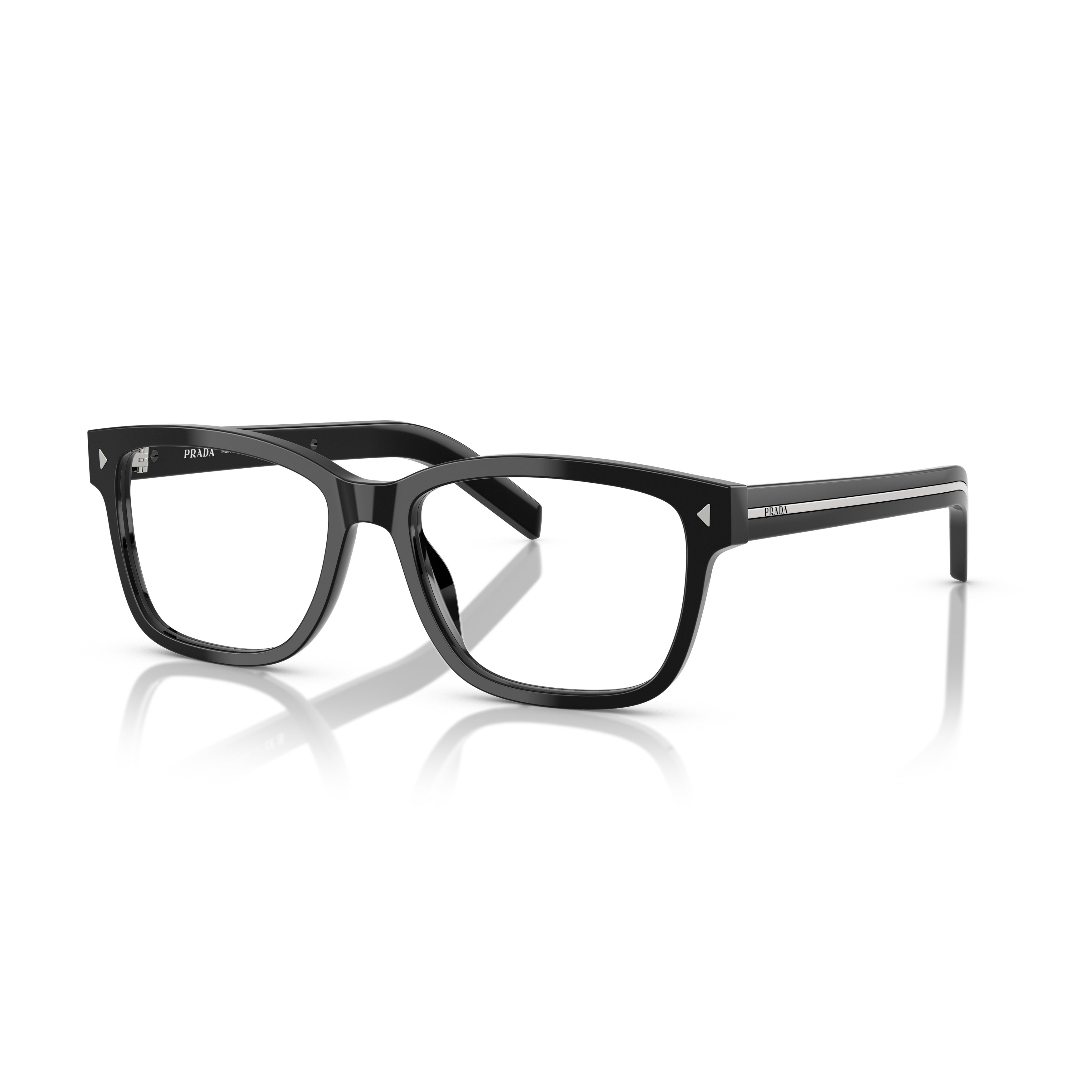 0pr B10v Rectangular Black Acetate Sunglasses