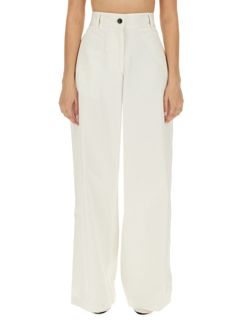 High-Waisted Wide Leg Pants With Clean Lines