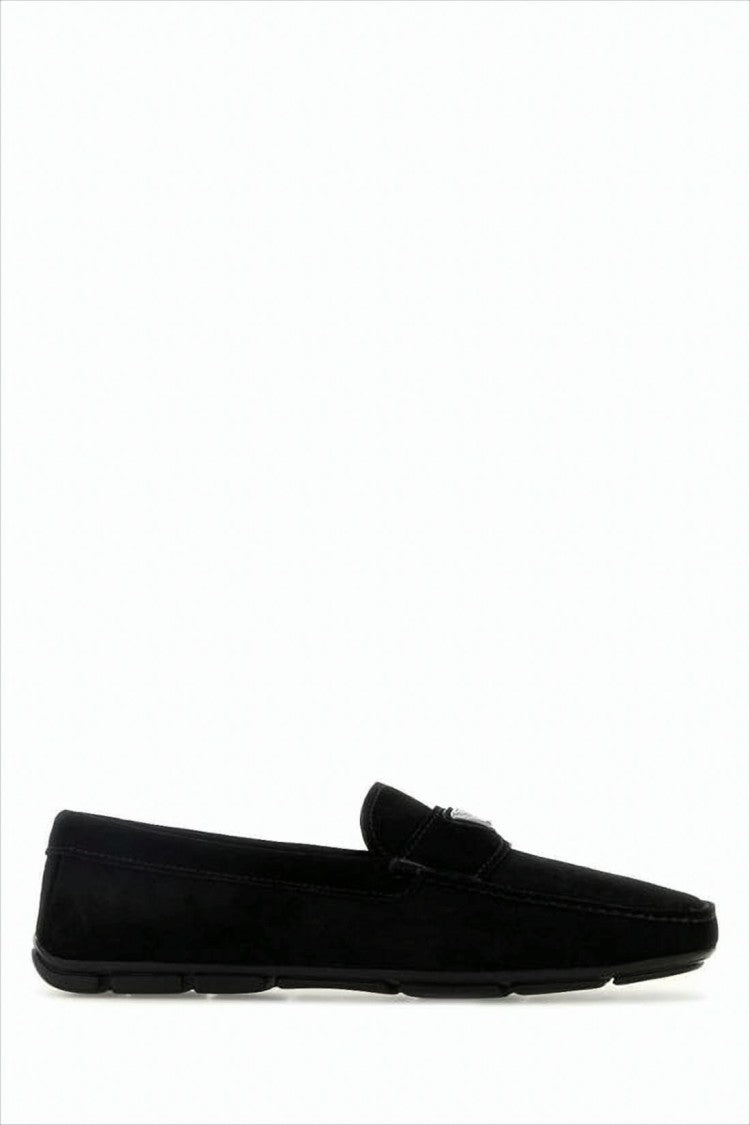 Suede Loafers with Low-Profile Rubber Sole