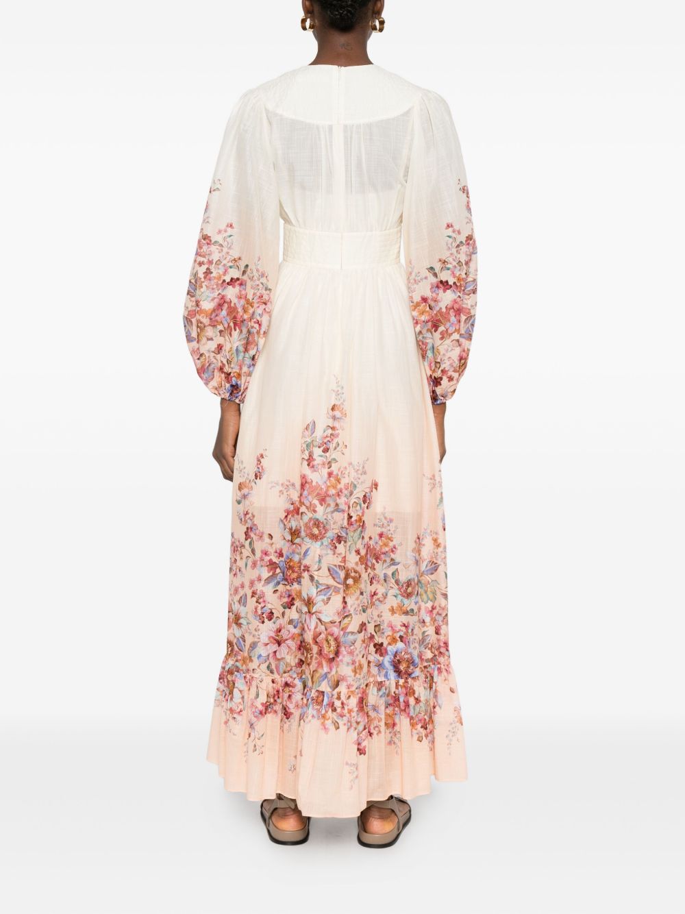 Flowing Maxi Dress With Deep V-Neckline