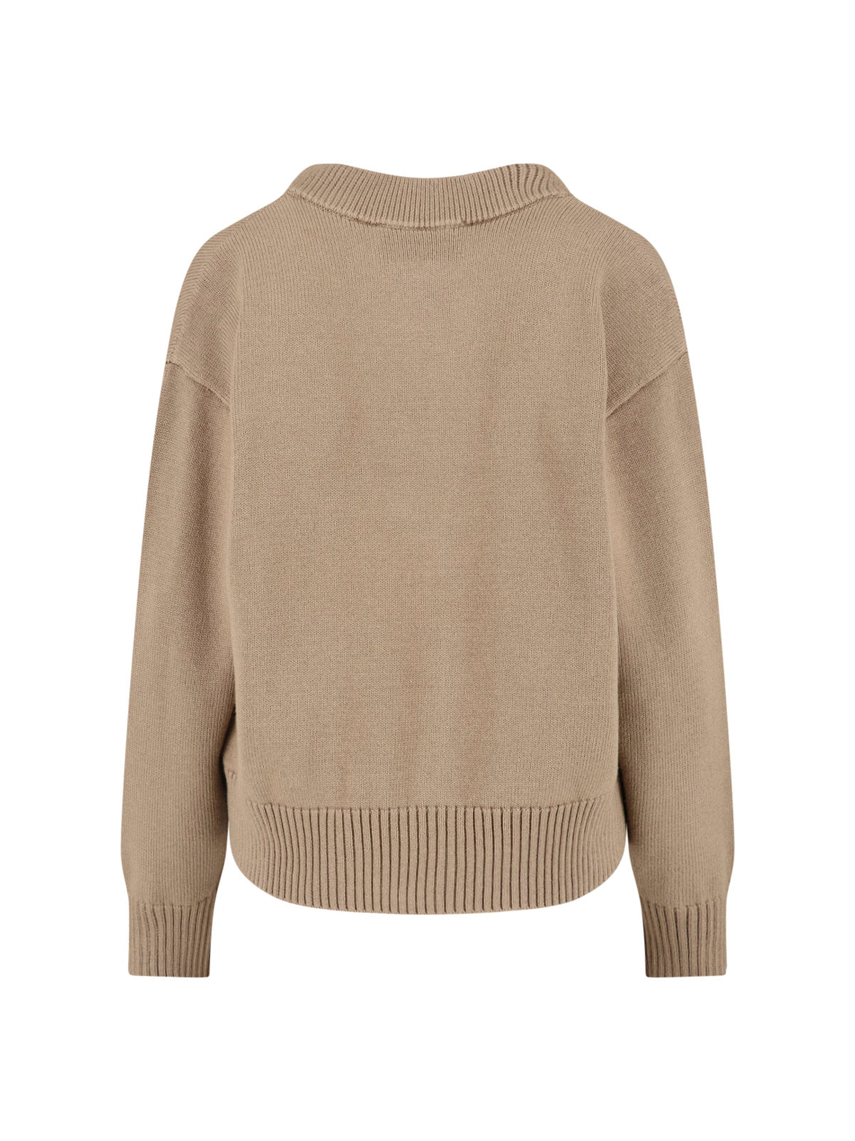 Beige Ami De Coeur Wool Cardigan