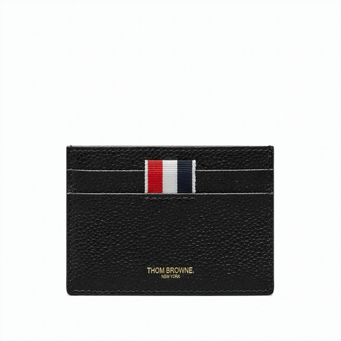 Textured Calfskin Cardholder with Tricolor Tab
