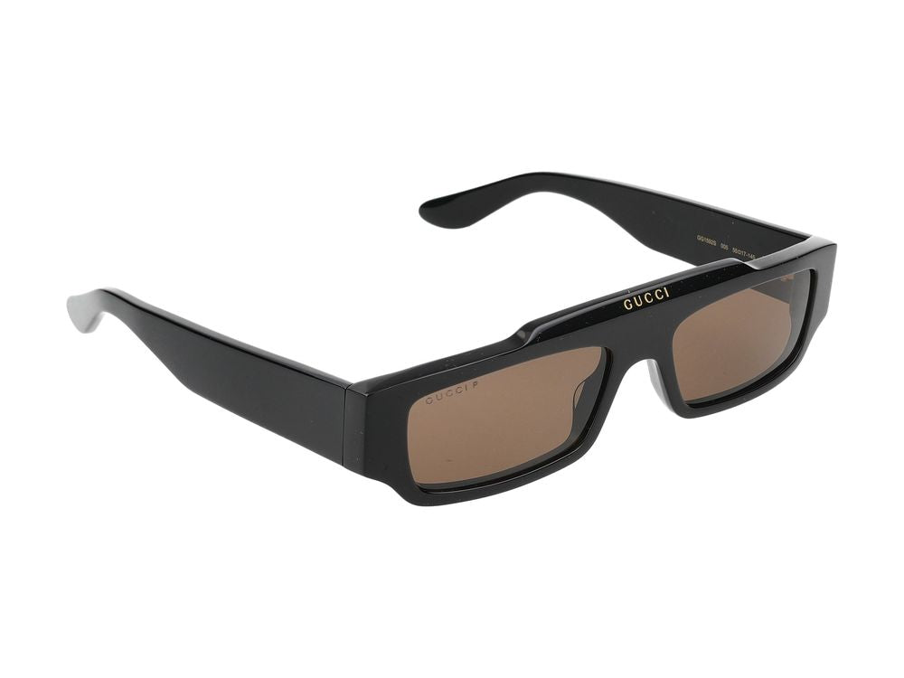 Okulary przeciwsłoneczne Gucci GG1592S 005 czarne czarno-brązowe 55/17/145