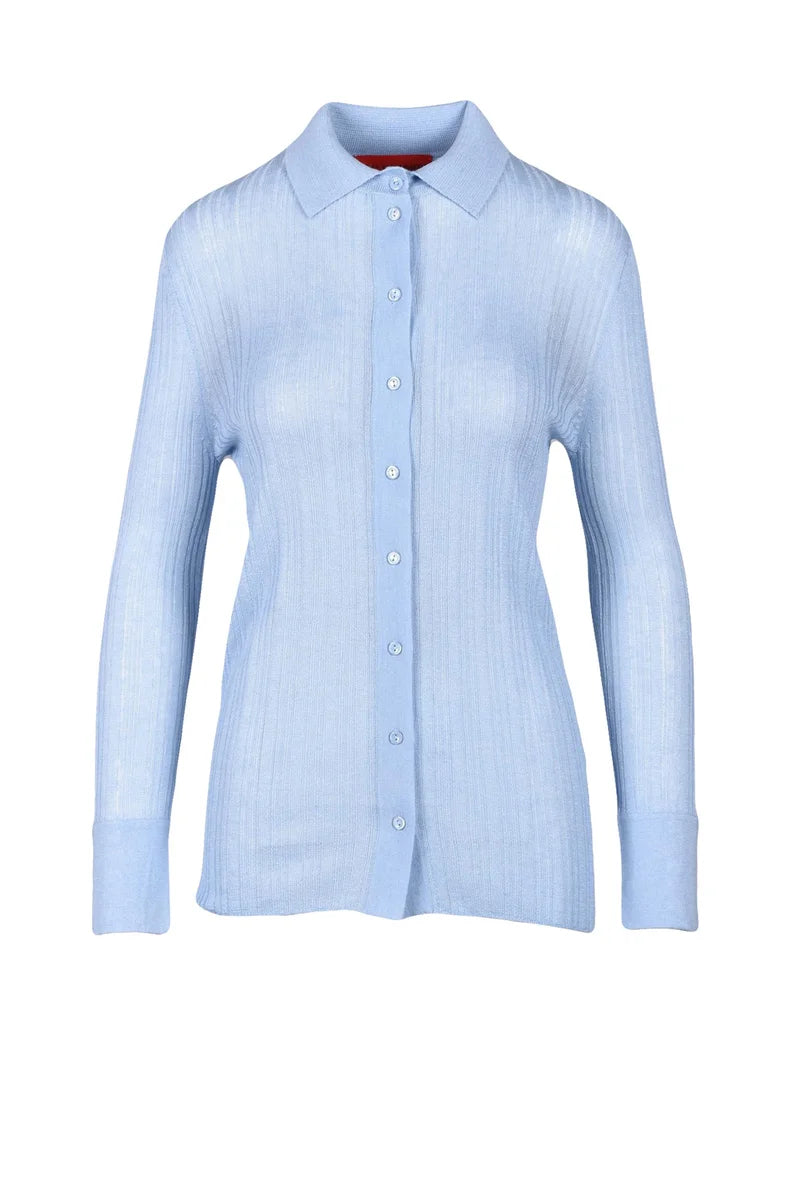 Ribbed Cardigan - Light Blue