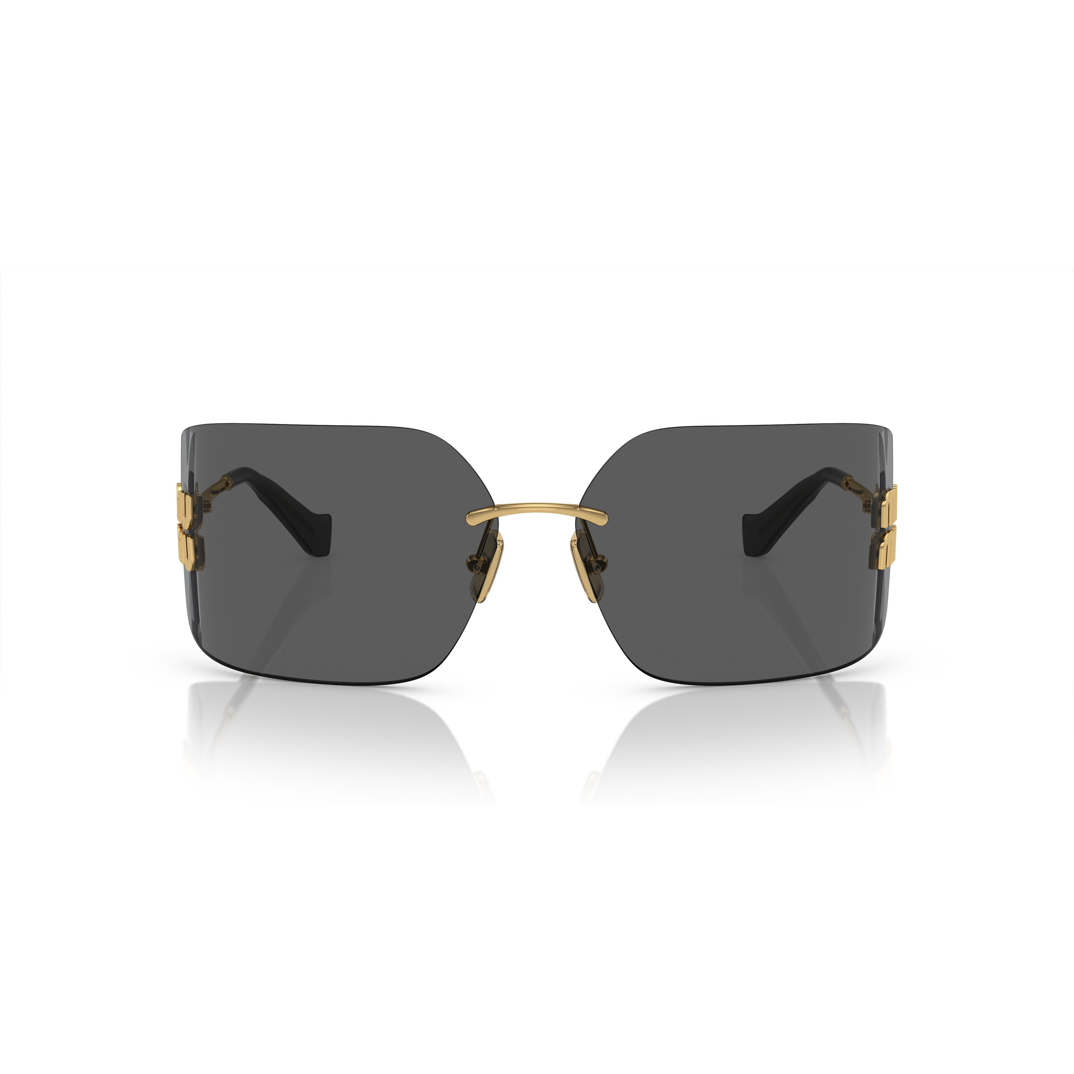 0mu 54ys Rimless Oversized Square Sunglasses