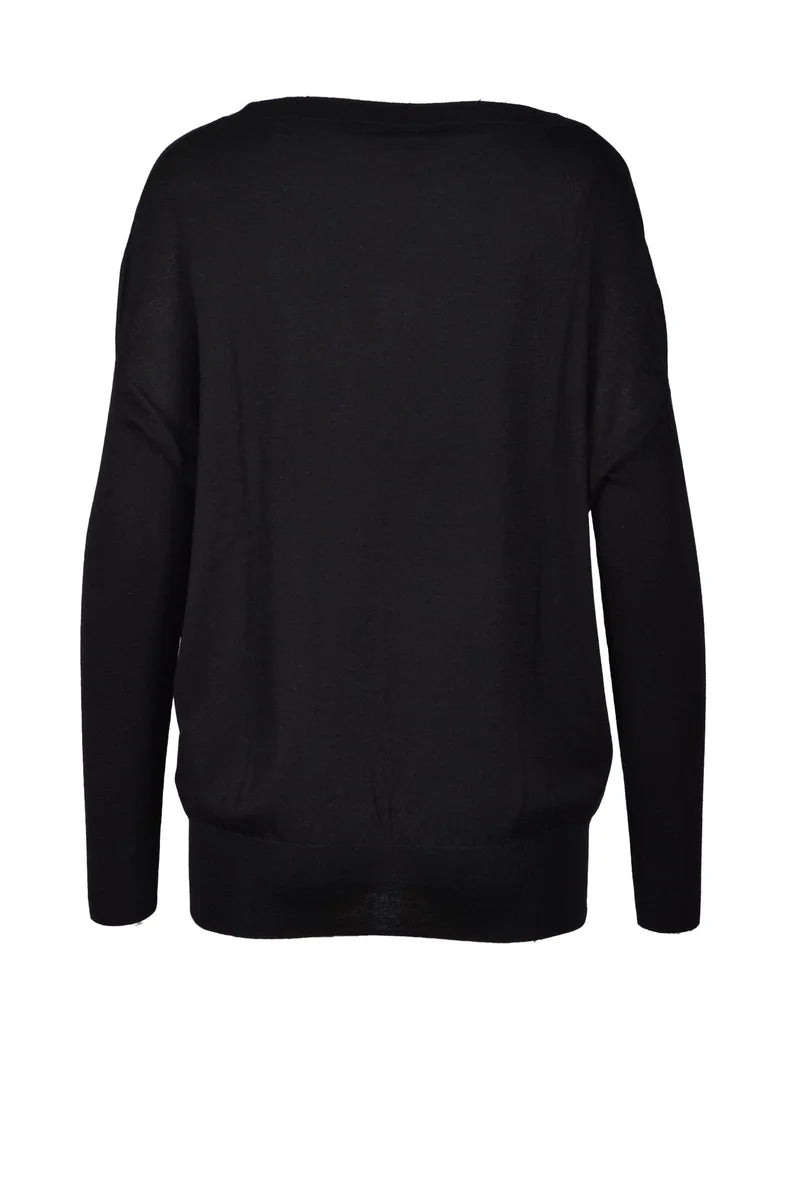 Silk and Cashmere Sweater - Black