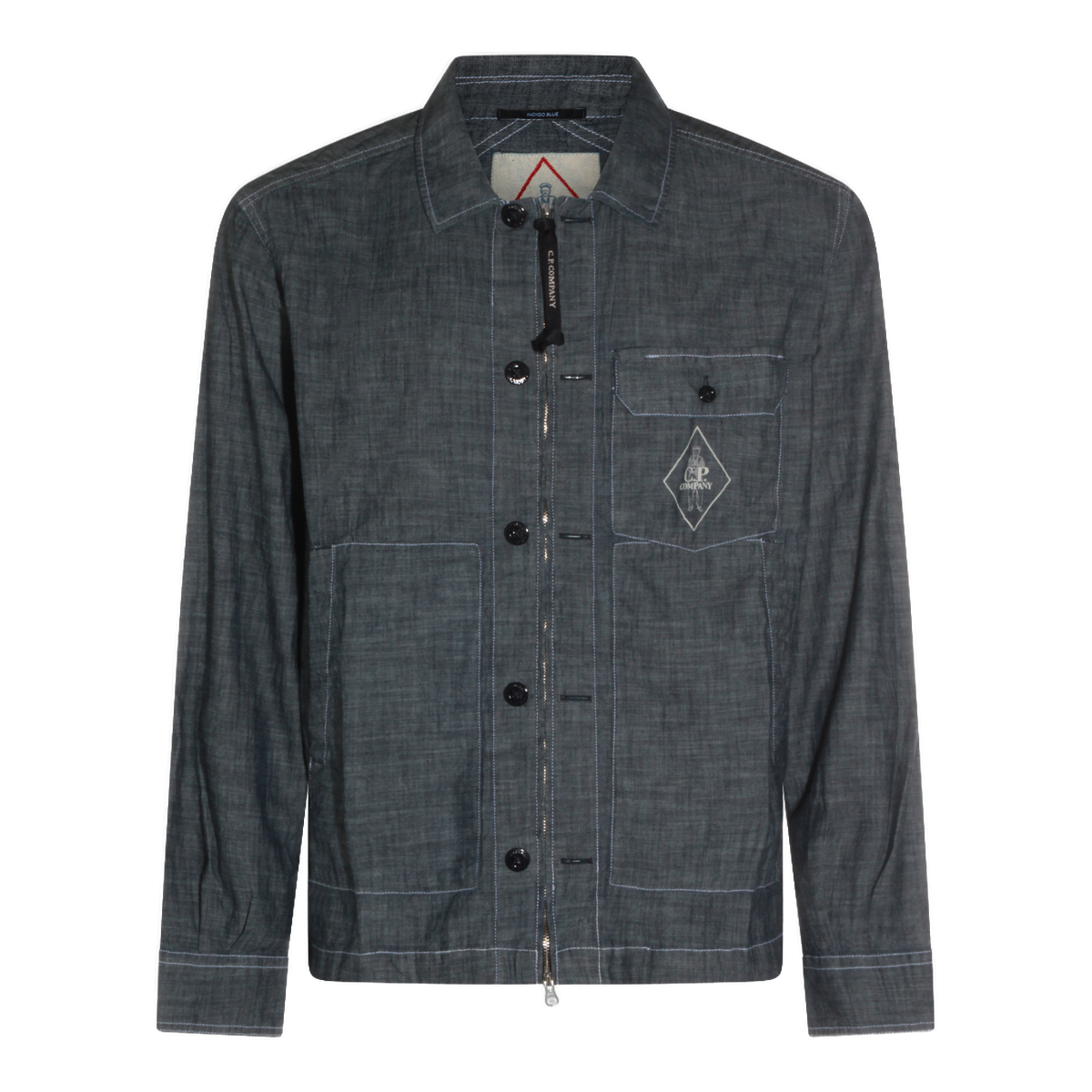 Long-Sleeve Utility Shirt With Button-Up Front
