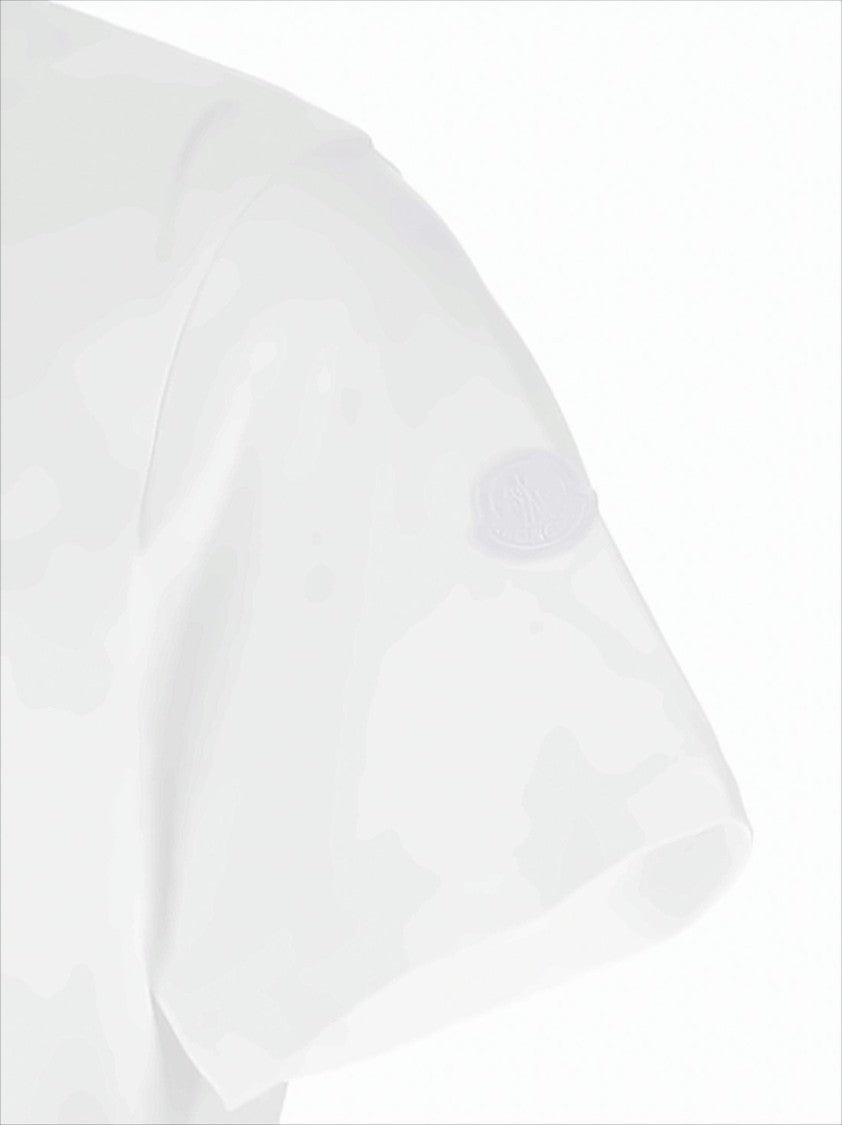 Short-Sleeve White Cotton T-Shirt With Bold Logo